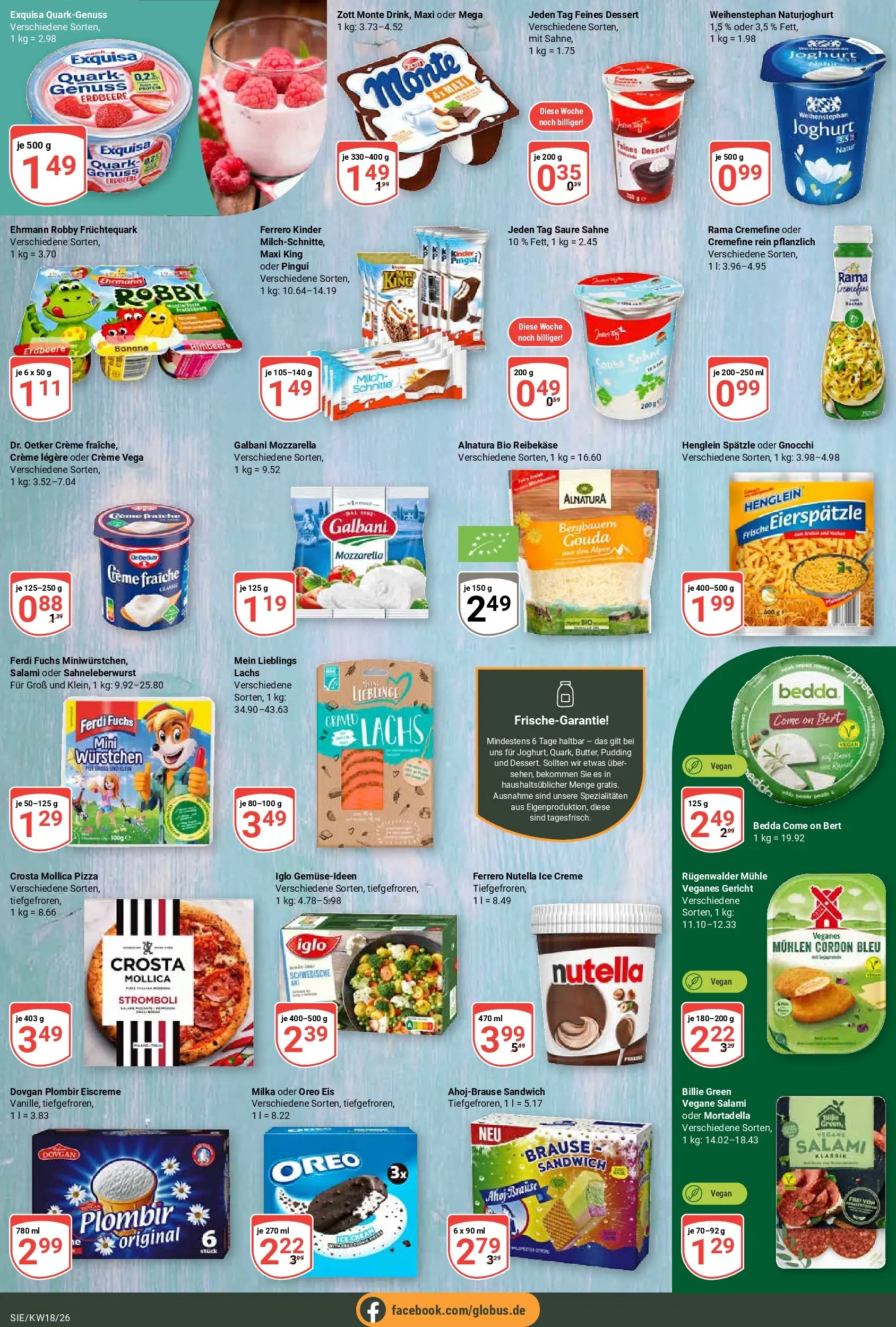 Globus Prospekt Siegen	 (ab 27.04.2026) » Angebote online | Seite: 16 | Produkte: Mühle, Iglo, Nutella, Reibekase