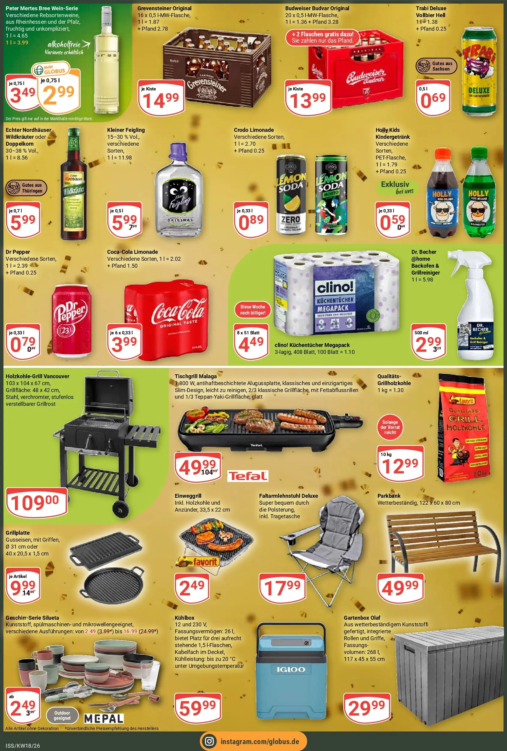 Globus Prospekt Isserstedt	 (ab 27.04.2026) » Angebote online | Seite: 4 | Produkte: Coca cola, Bree, Backofen, Budweiser