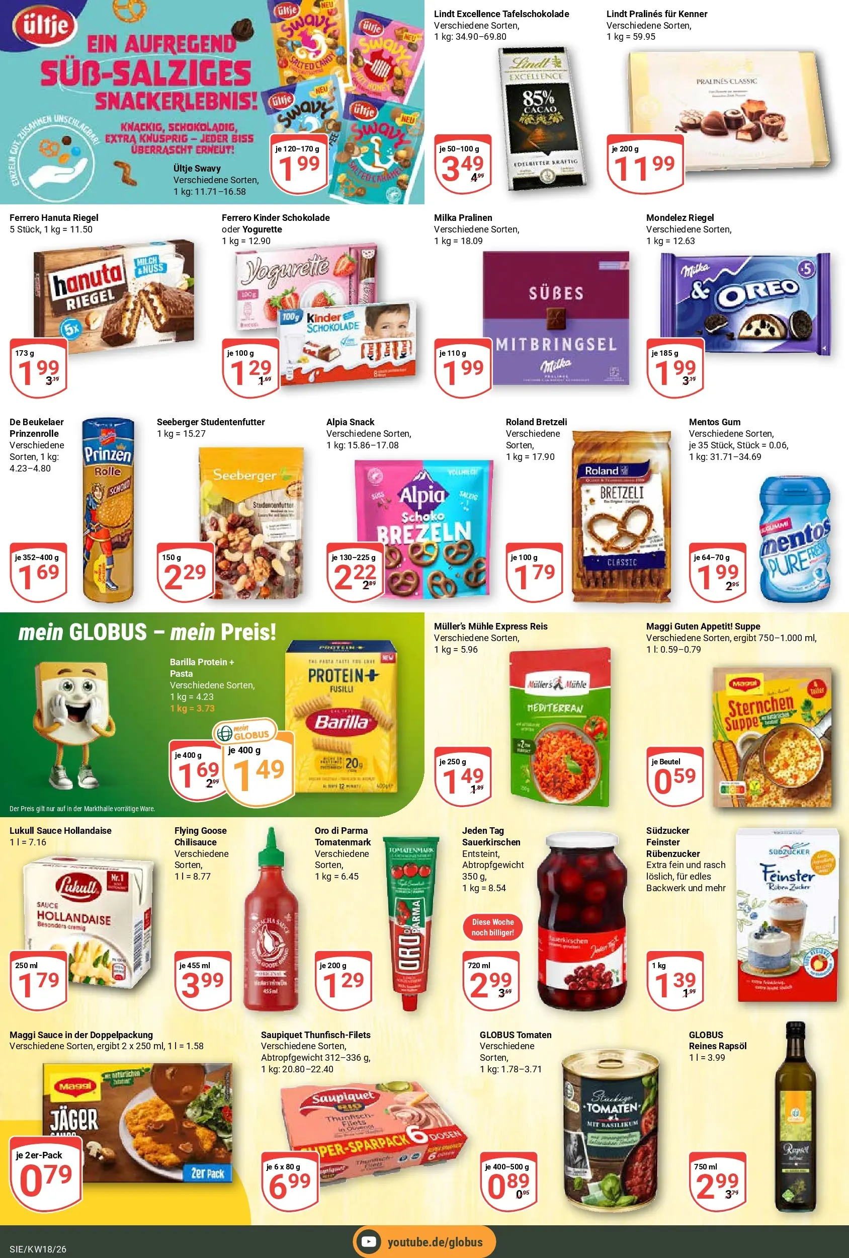 Globus Prospekt Siegen	 (ab 27.04.2026) » Angebote online | Seite: 19 | Produkte: Kinder schokolade, Yogurette, Rapsöl, Milka