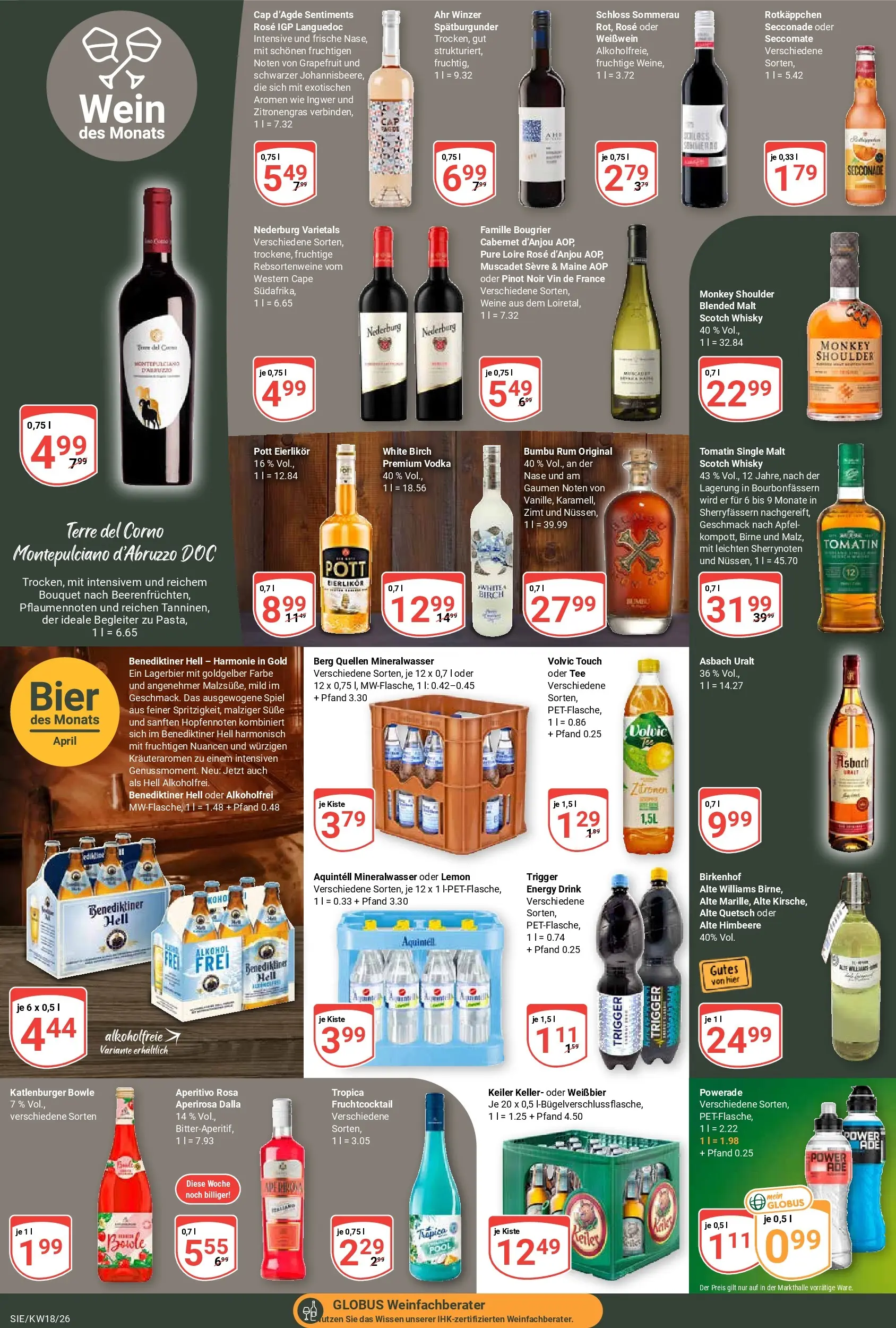 Globus Prospekt Siegen	 (ab 27.04.2026) » Angebote online | Seite: 20 | Produkte: Zitronengras, Rum, Wein, Volvic