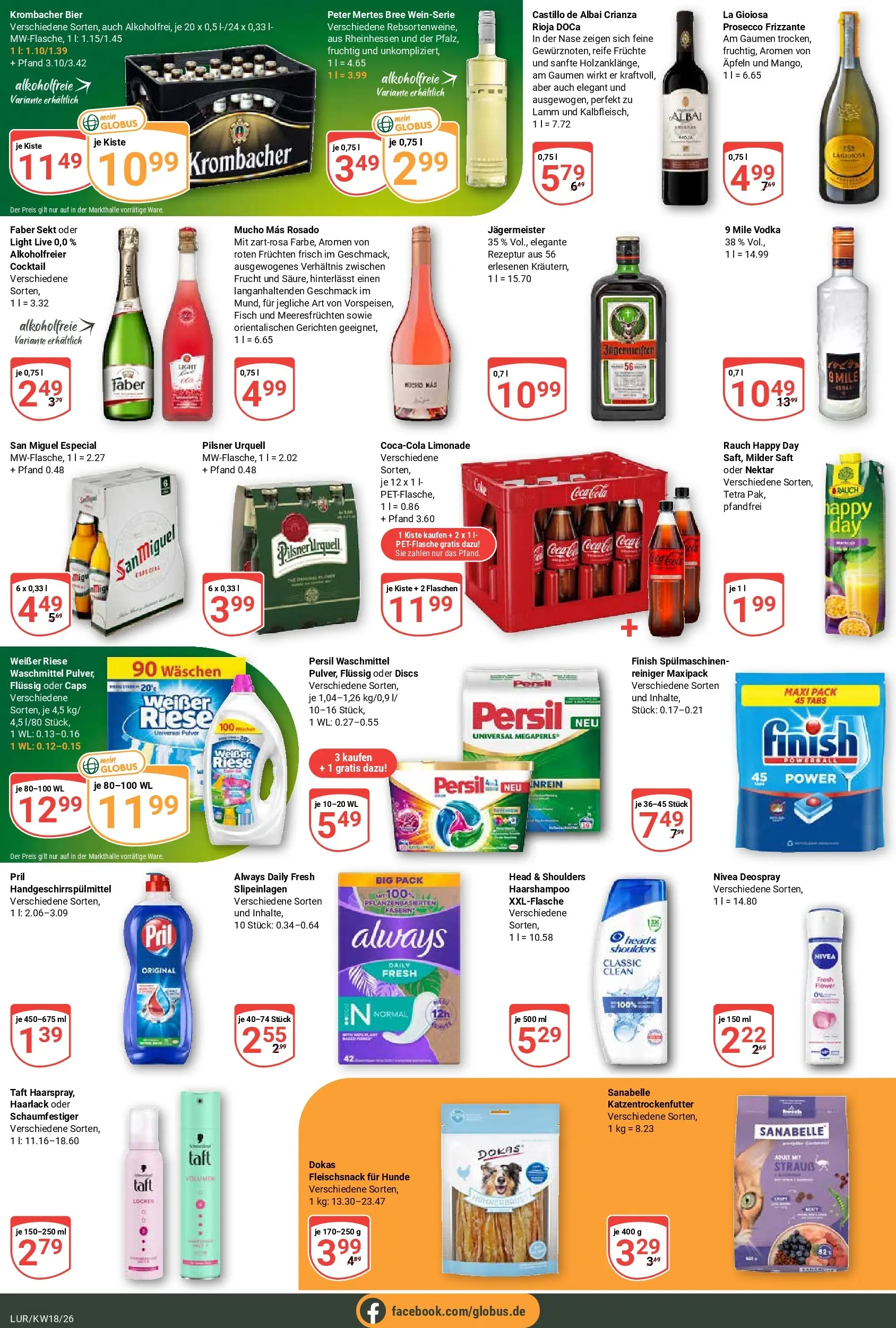 Globus Prospekt Hamburg	 (ab 27.04.2026) » Angebote online | Seite: 8 | Produkte: Head & shoulders, Pilsner urquell, Krombacher, Persil