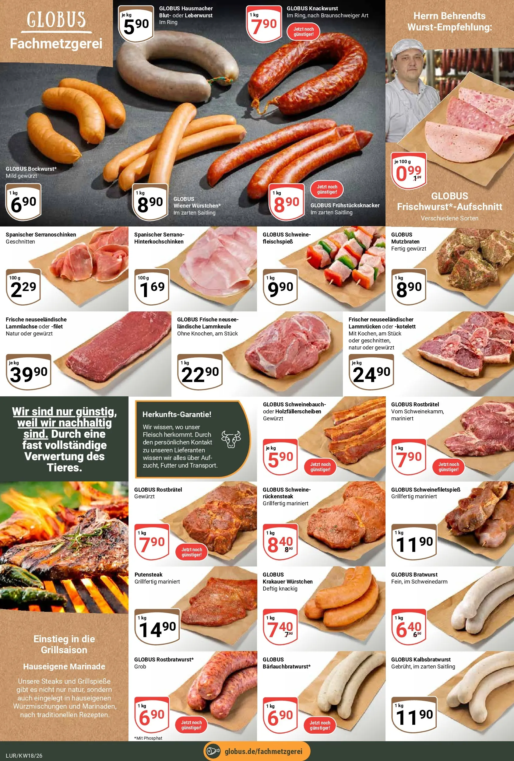 Globus Prospekt Hamburg	 (ab 27.04.2026) » Angebote online | Seite: 12 | Produkte: Lammkeule, Schweinebauch, Bratwurst, Fleisch