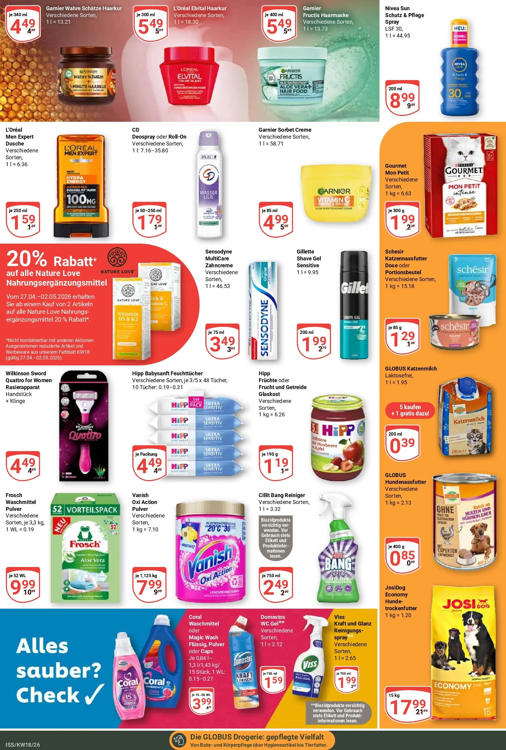 Globus Prospekt Isserstedt	 (ab 27.04.2026) » Angebote online | Seite: 20 | Produkte: Dusche, Wasser, Deospray, Getreide