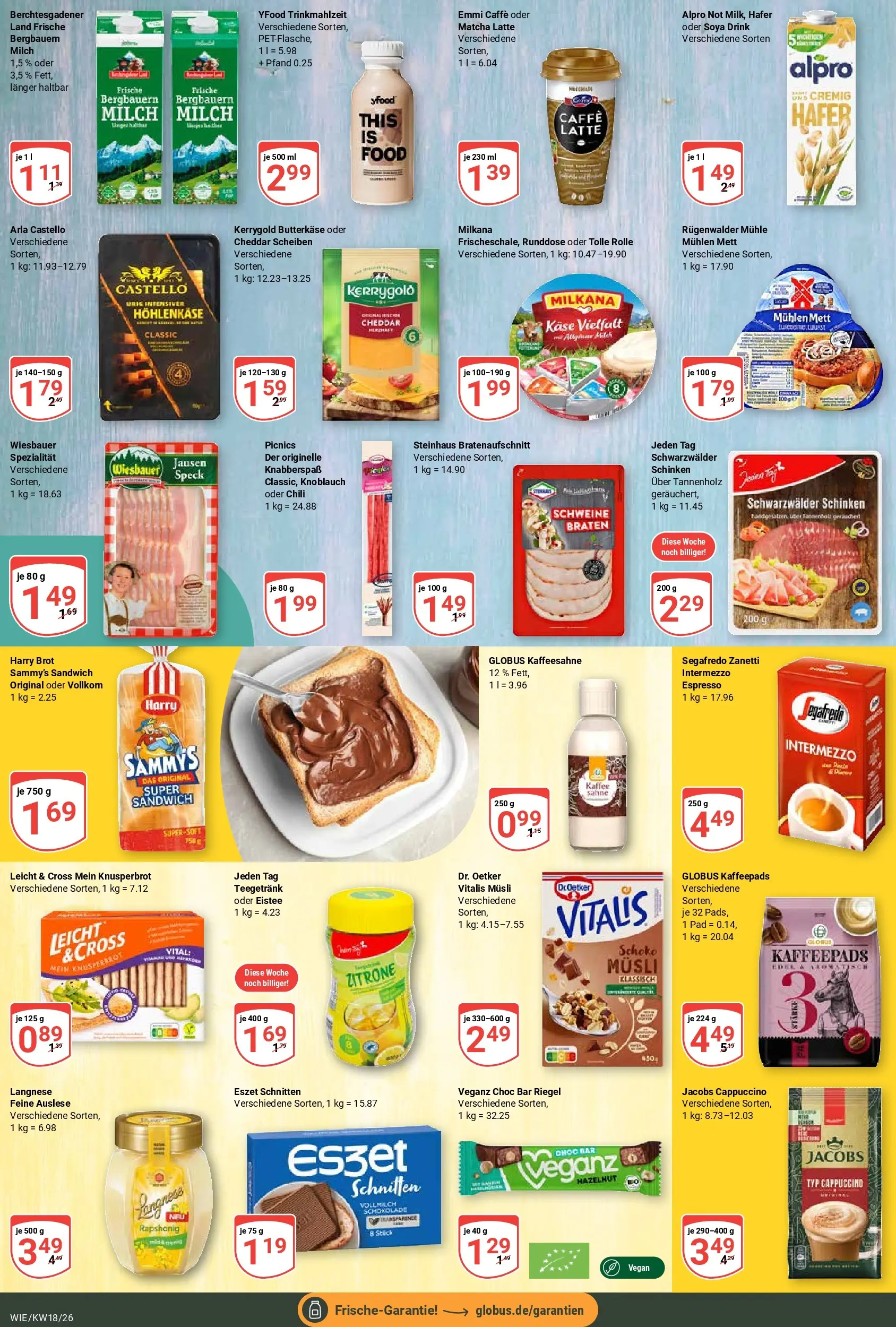 Globus Prospekt Waghäusel	 (ab 27.04.2026) » Angebote online | Seite: 16 | Produkte: Kaffeepads, Kaffee, Schokolade, Brot