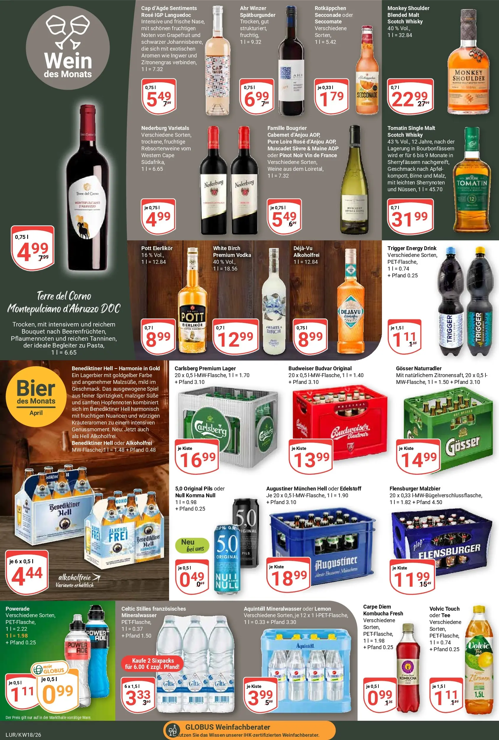 Globus Prospekt Hamburg	 (ab 27.04.2026) » Angebote online | Seite: 19 | Produkte: Benediktiner hell, Grapefruit, Vodka, Zitronen