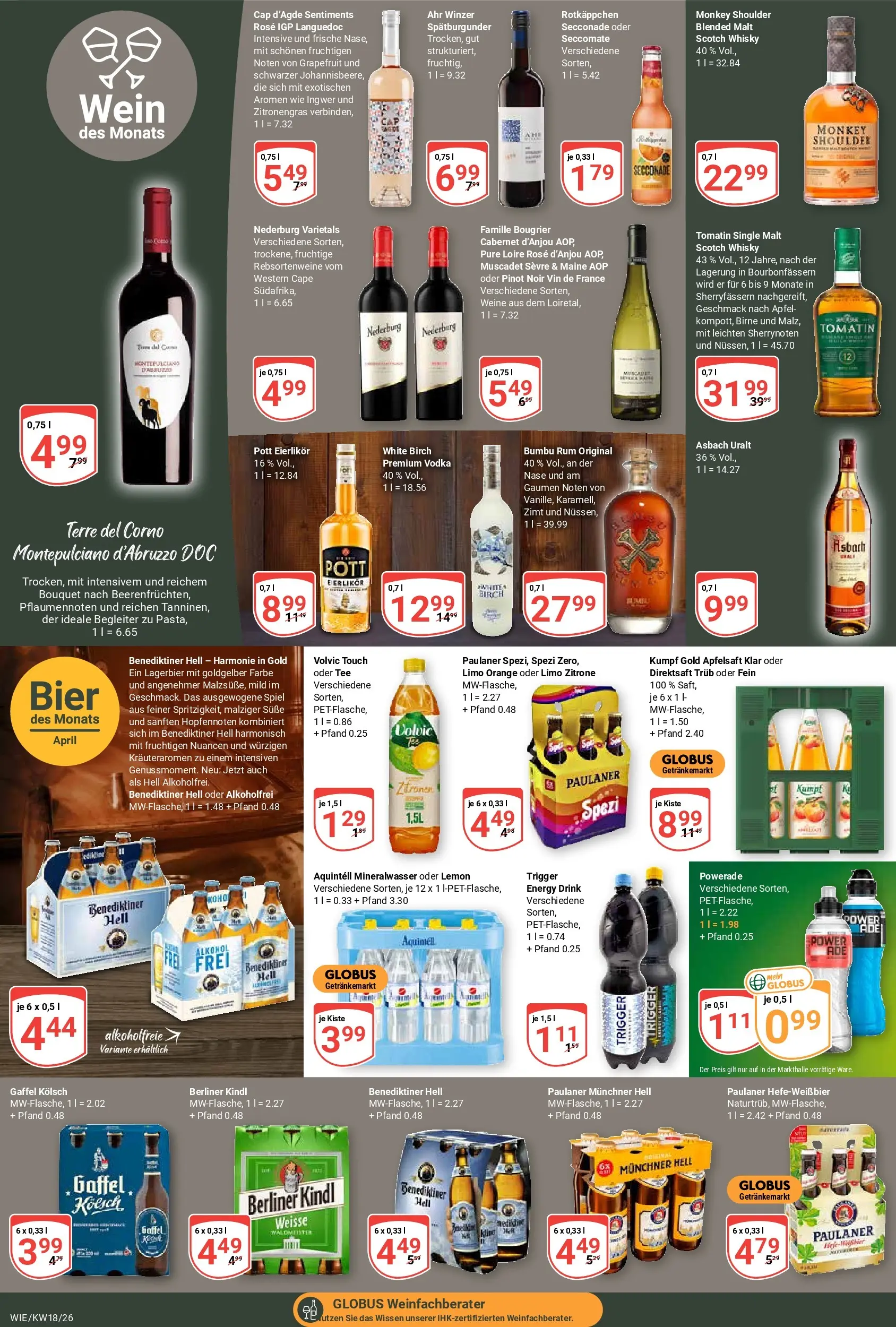 Globus Prospekt Waghäusel	 (ab 27.04.2026) » Angebote online | Seite: 20 | Produkte: Spiel, Powerade, Vodka, Volvic