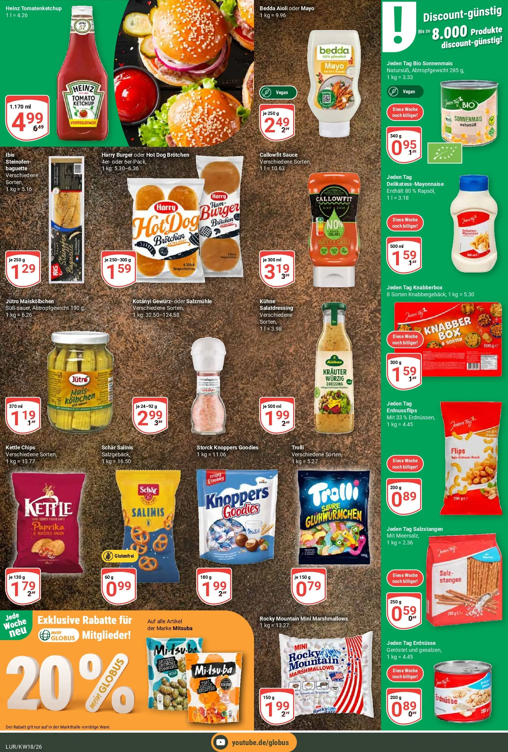 Globus Prospekt Hamburg	 (ab 27.04.2026) » Angebote online | Seite: 24 | Produkte: Erdnüsse, Baguette, Knoppers, Chips