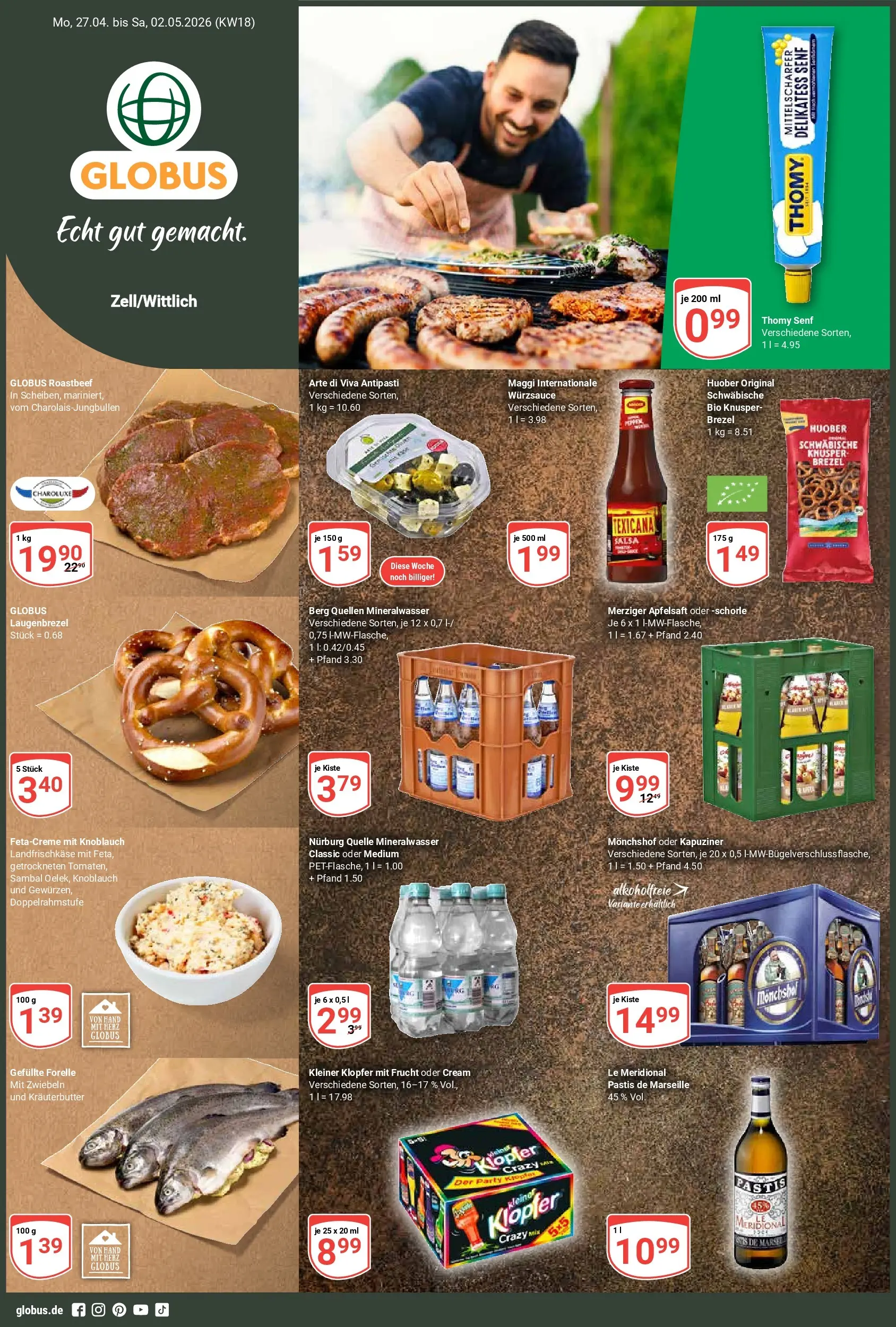Globus Prospekt Wittlich	 (ab 27.04.2026) » Angebote online | Seite: 1 | Produkte: Maggi, Roastbeef, Zwiebeln, Knoblauch