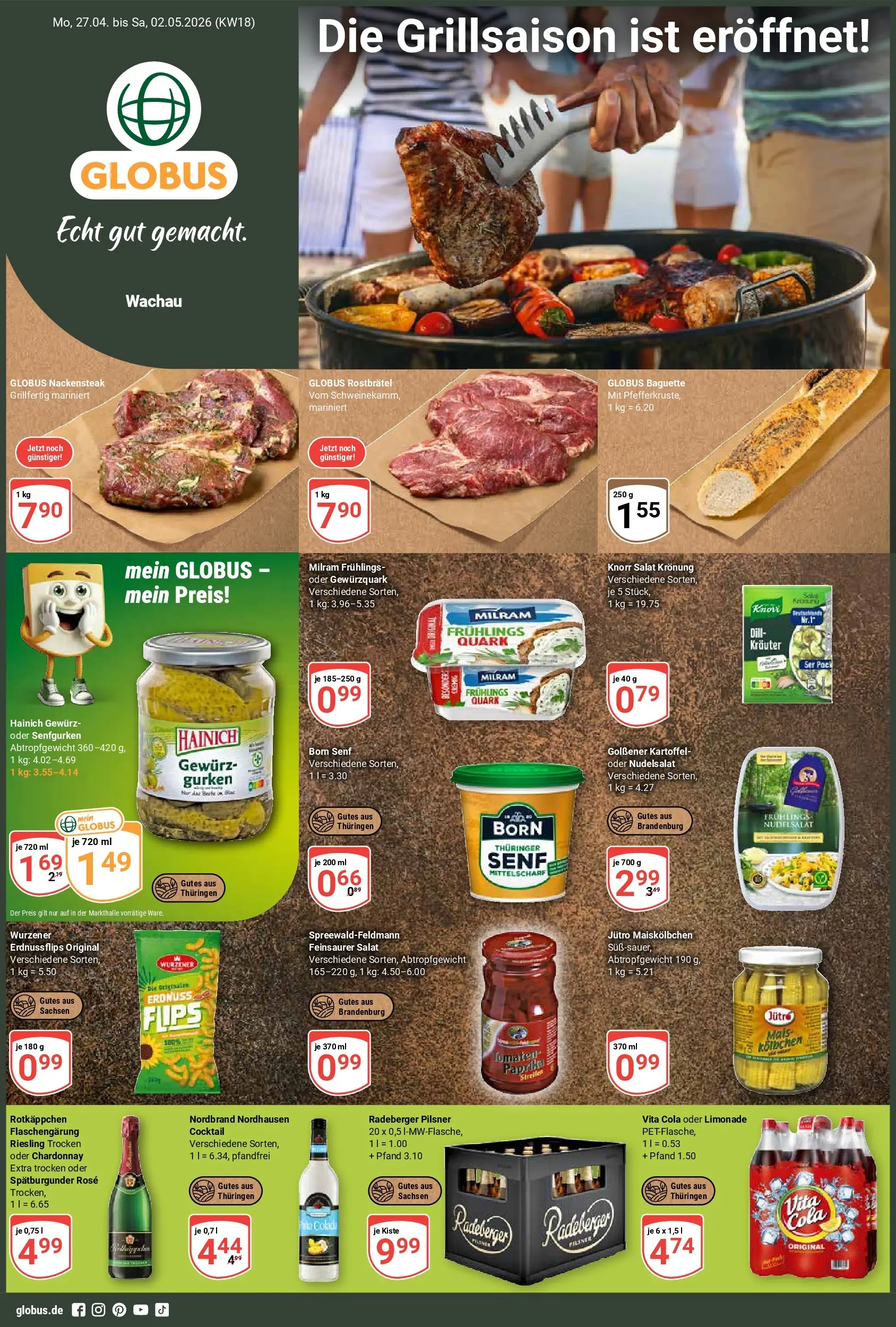 Globus Prospekt Markkleeberg	 (ab 27.04.2026) » Angebote online | Seite: 1 | Produkte: Cola, Baguette, Limonade, Dill