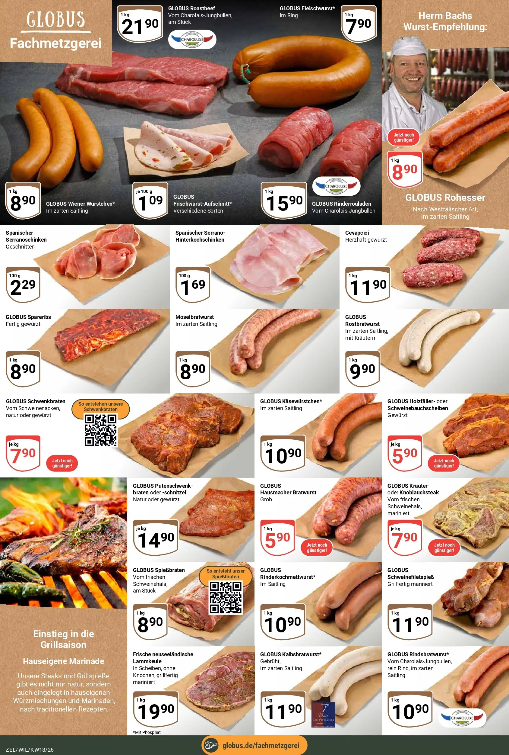 Globus Prospekt Wittlich	 (ab 27.04.2026) » Angebote online | Seite: 11 | Produkte: Lammkeule, Bratwurst, Schnitzel, Roastbeef