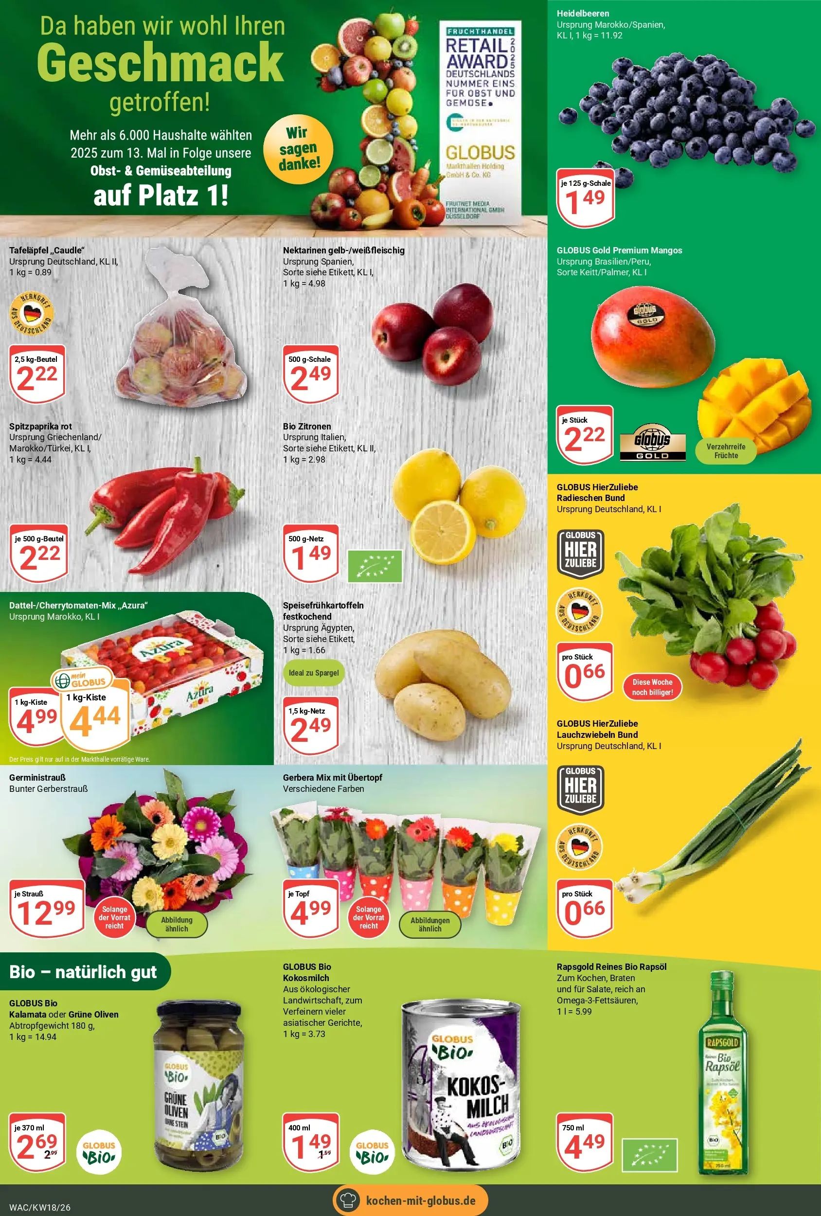 Globus Prospekt Markkleeberg	 (ab 27.04.2026) » Angebote online | Seite: 10 | Produkte: Nektarinen, Spargel, Obst, Zitronen
