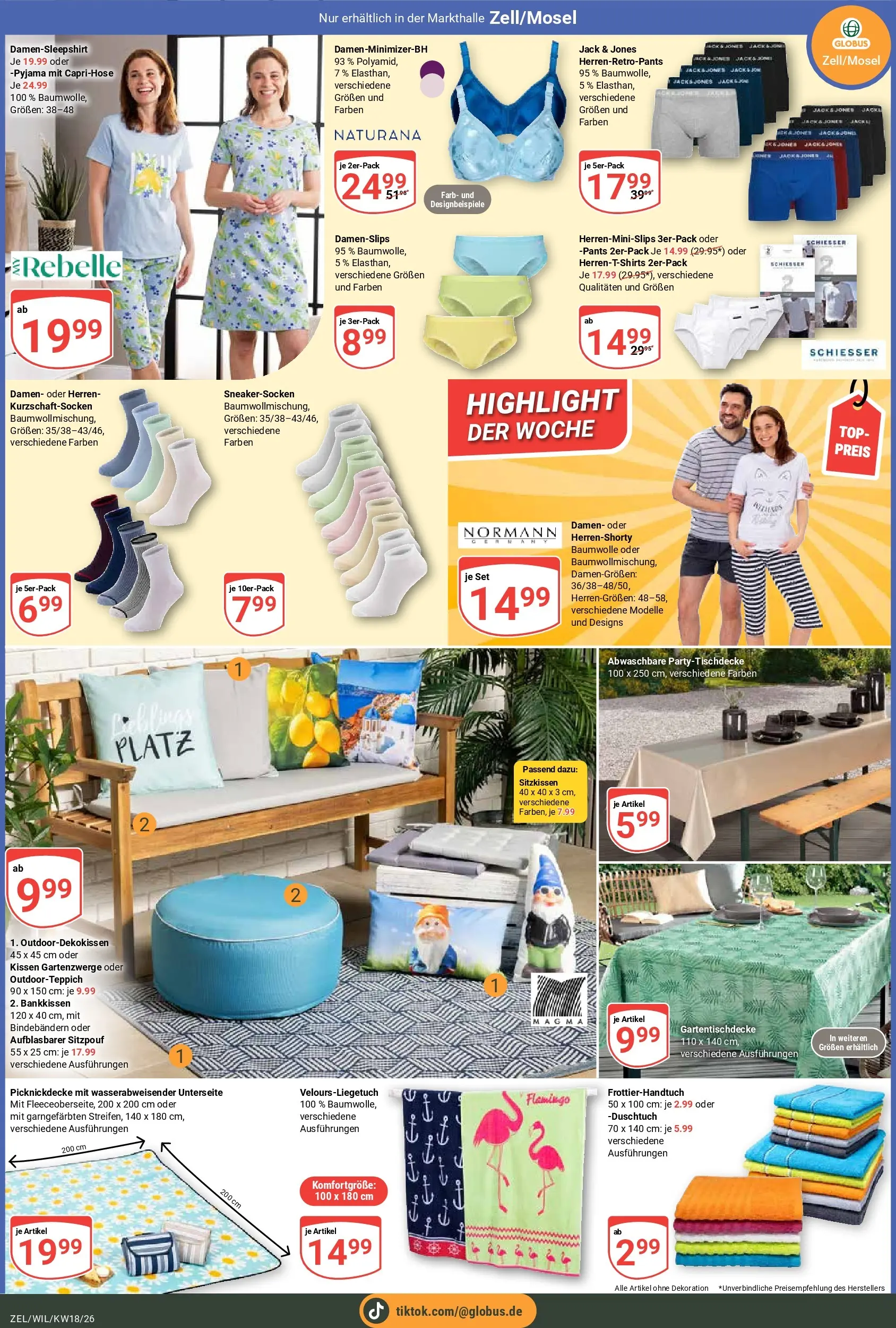 Globus Prospekt Wittlich	 (ab 27.04.2026) » Angebote online | Seite: 21 | Produkte: Caprihose, Kissen, Jacke, Pyjama
