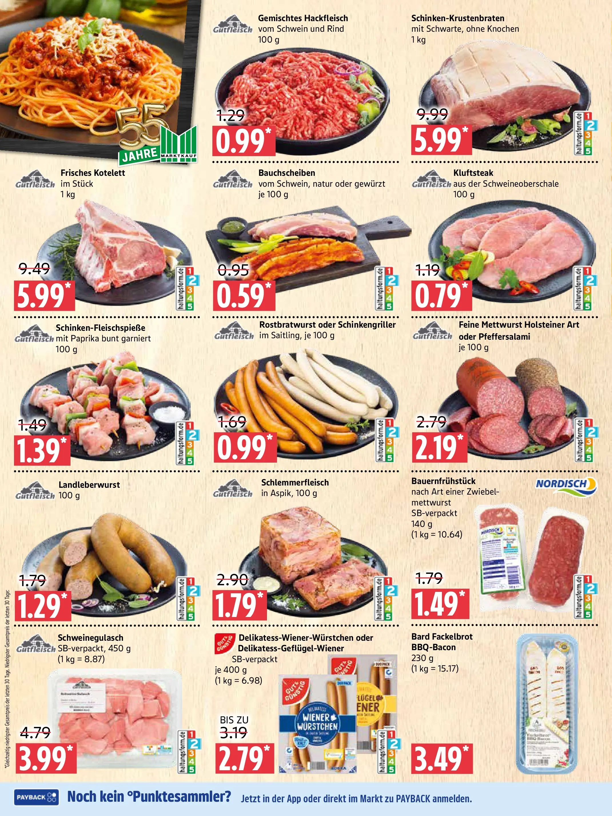 Marktkauf Prospekt Prenzlau (ab 27.04.2026) » Angebote online | Seite: 2 | Produkte: Schweinegulasch, Paprika, Steak, Hackfleisch