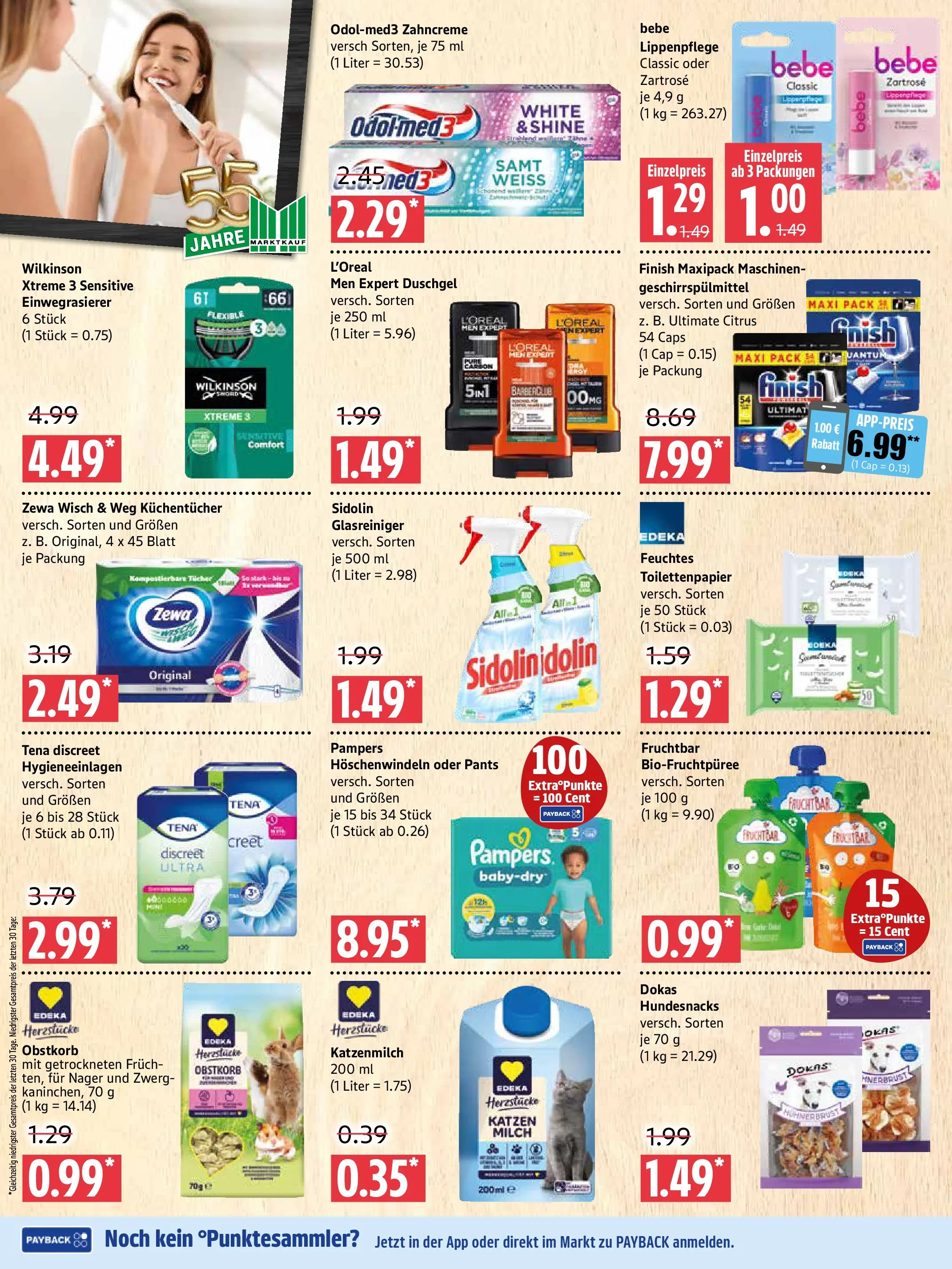 Marktkauf Prospekt Prenzlau (ab 27.04.2026) » Angebote online | Seite: 8 | Produkte: Zewa, Finish, Geschirrspülmittel, Feuchtes Toilettenpapier