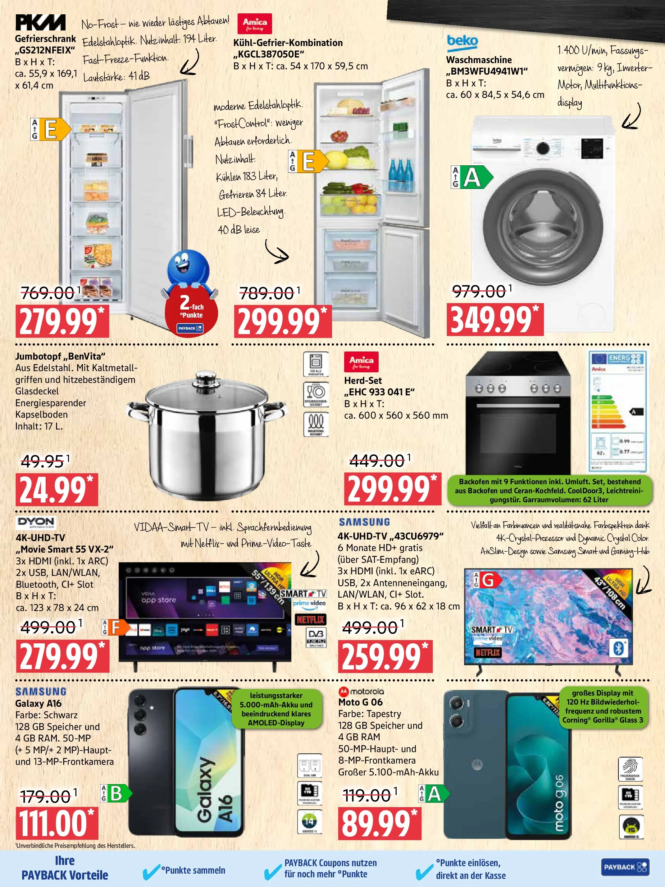 Marktkauf Prospekt Prenzlau (ab 27.04.2026) » Angebote online | Seite: 9 | Produkte: Gefrierschrank, Smart TV, Smartphone, Video