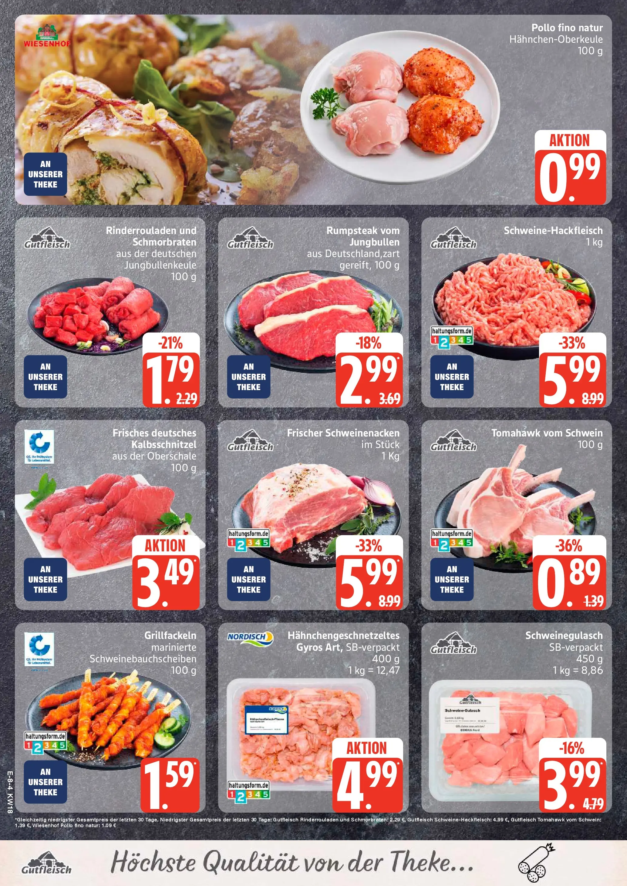 Edeka prospekt Rostock	 (ab 27.04.2026) » Angebote Online | Seite: 9 | Produkte: Rinderrouladen, Schweinegulasch, Schweinenacken, Gyros