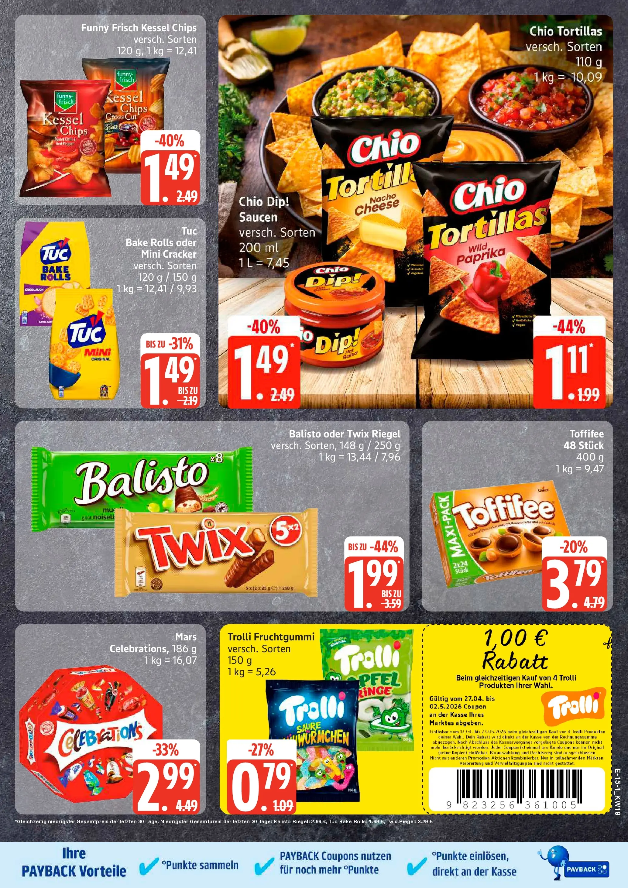 Edeka prospekt Großenwiehe	 (ab 27.04.2026) » Angebote Online | Seite: 17 | Produkte: Box, Celebrations, Paprika, Chips