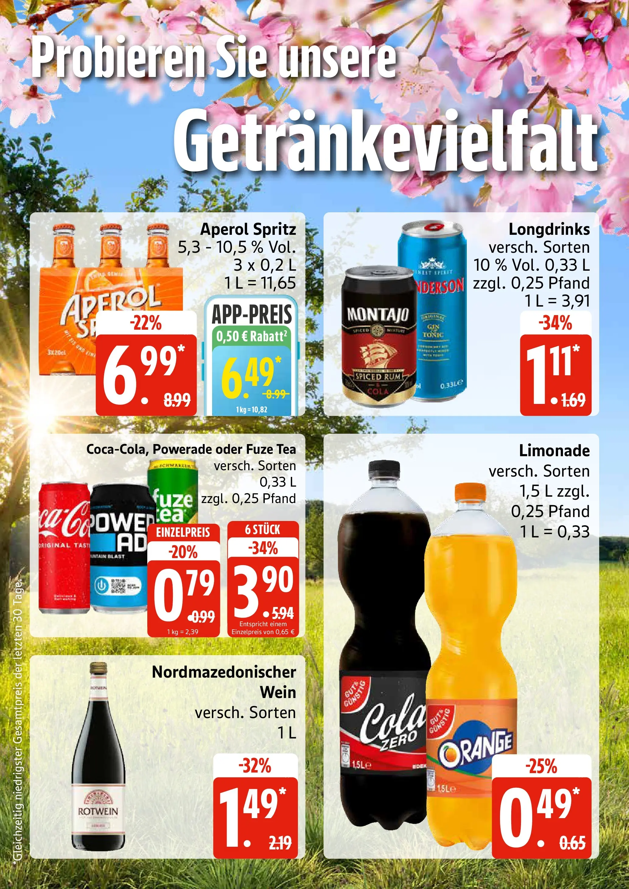 Edeka prospekt Großenwiehe	 (ab 27.04.2026) » Angebote Online | Seite: 18 | Produkte: Cola, Rotwein, Powerade, Aperol