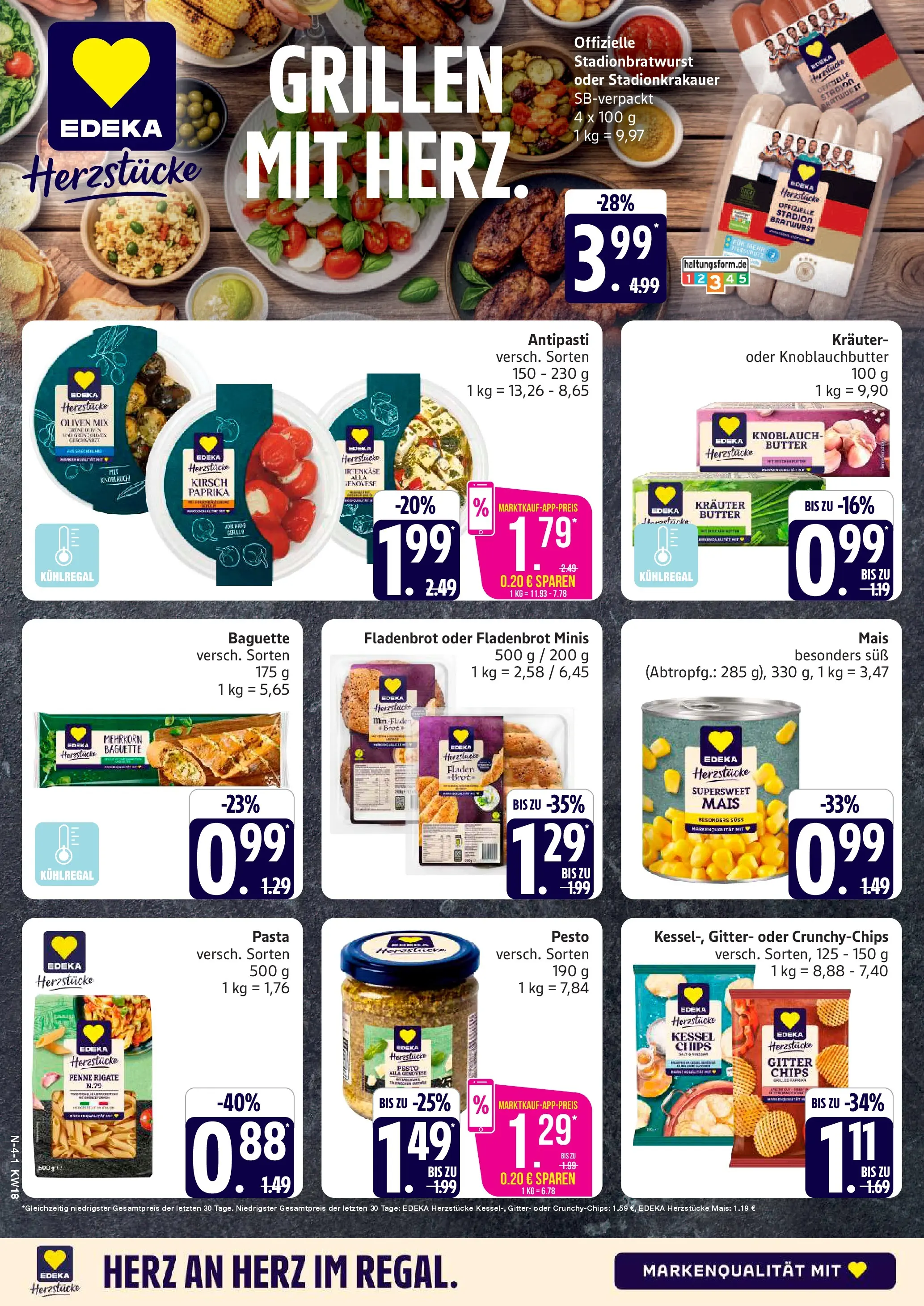 Angebote (ab 27.04.2026) » Angebote Online | Seite: 4 | Produkte: Butter, Paprika, Knoblauch, Brot