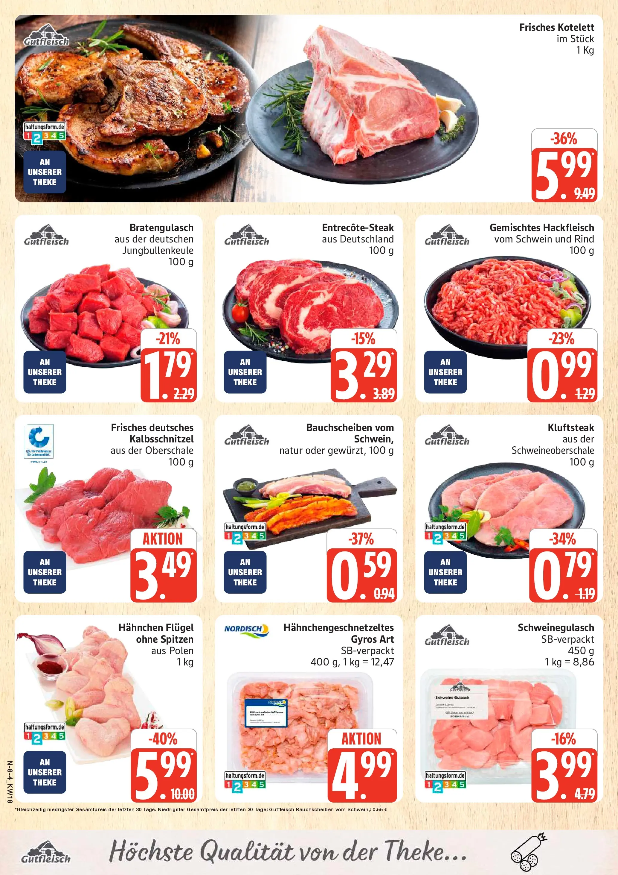 Edeka prospekt Rostock	 (ab 27.04.2026) » Angebote Online | Seite: 8 | Produkte: Schweinegulasch, Theke, Gyros, Hackfleisch