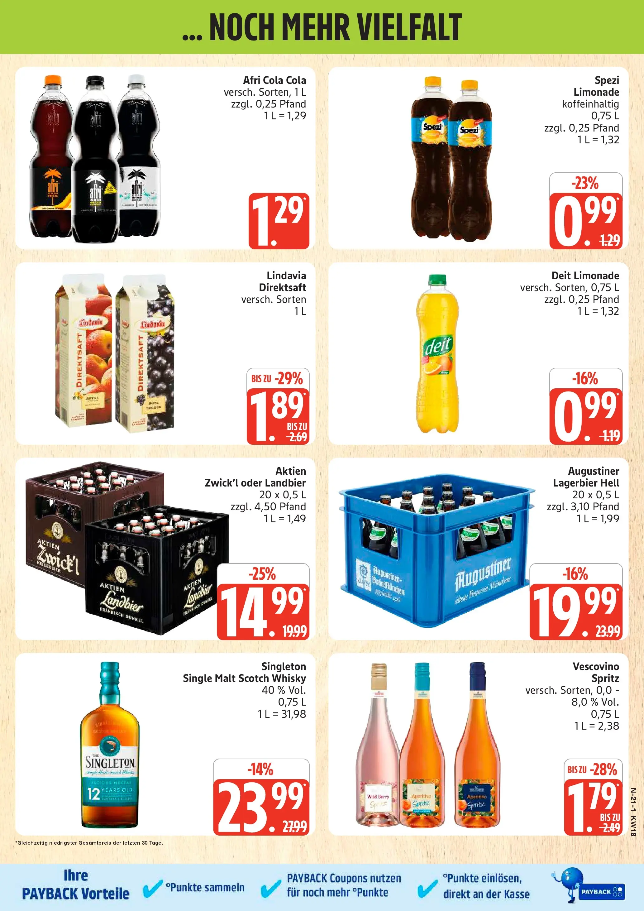Edeka prospekt Rostock	 (ab 27.04.2026) » Angebote Online | Seite: 21 | Produkte: Whisky, Cola, Limonade