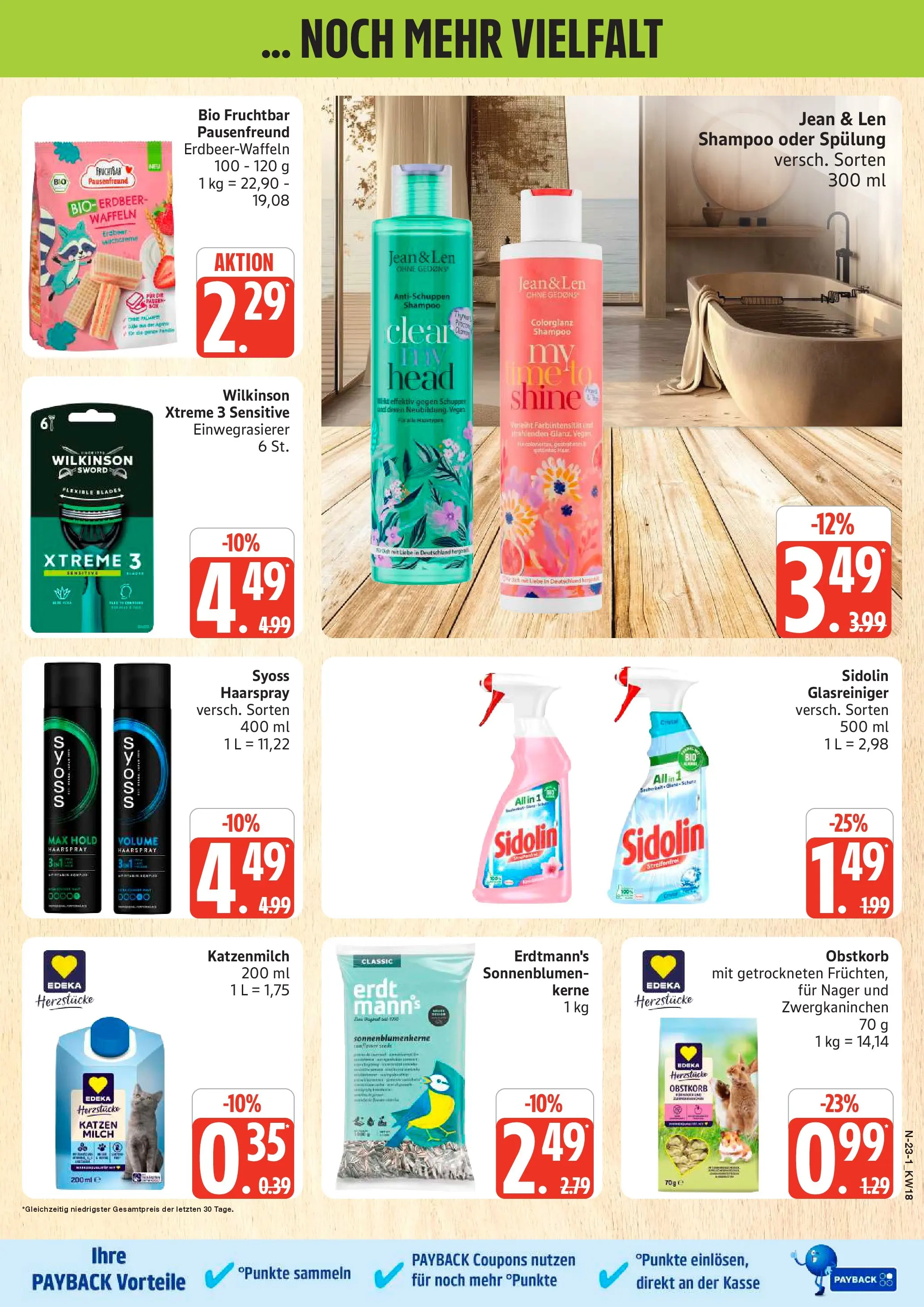 Edeka prospekt Rostock	 (ab 27.04.2026) » Angebote Online | Seite: 23 | Produkte: Milch, Shampoo, Spülung, Waffeln