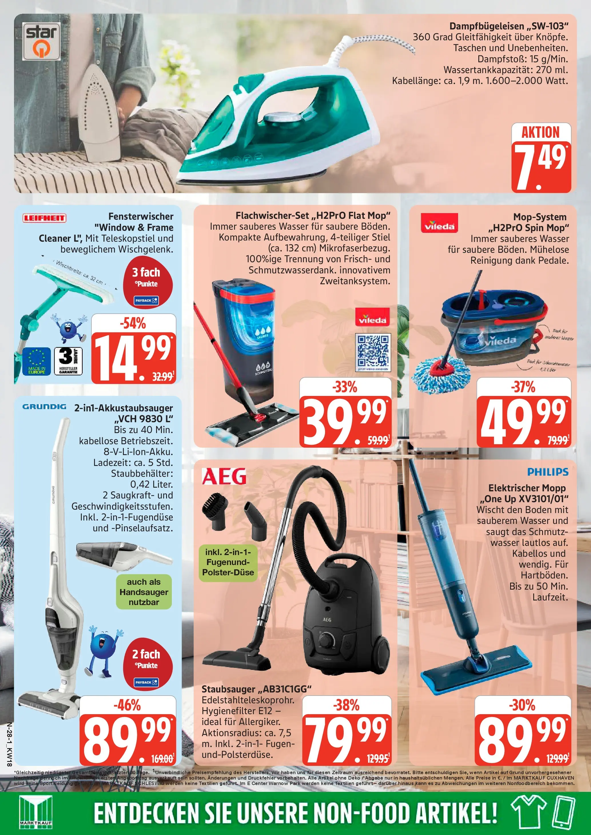 Edeka prospekt Rostock	 (ab 27.04.2026) » Angebote Online | Seite: 28 | Produkte: Philips, AEG, Staubsauger, Wasser