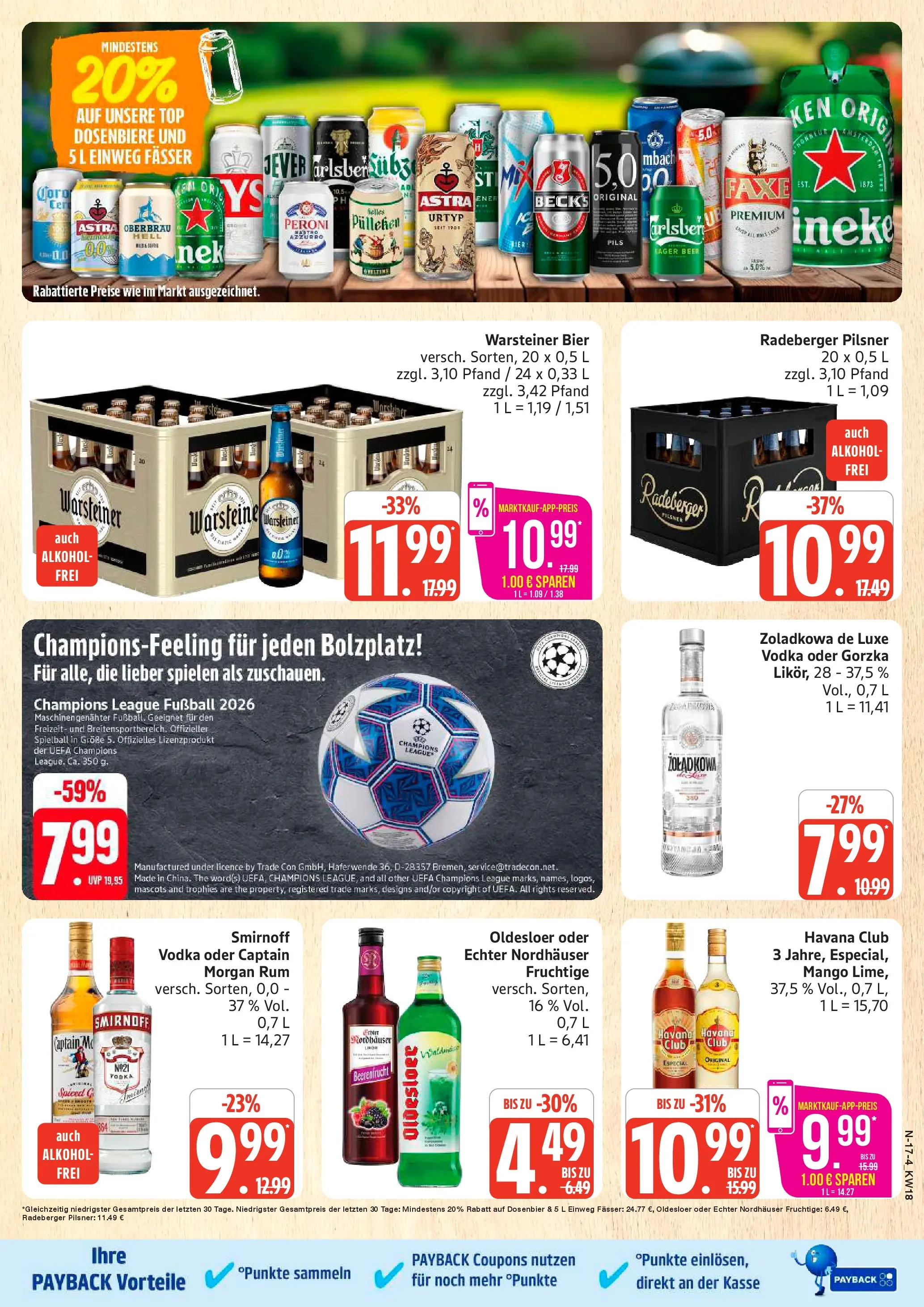 Angebote (ab 27.04.2026) » Angebote Online | Seite: 17 | Produkte: Rum, Pils, Oldesloer, Radeberger pilsner