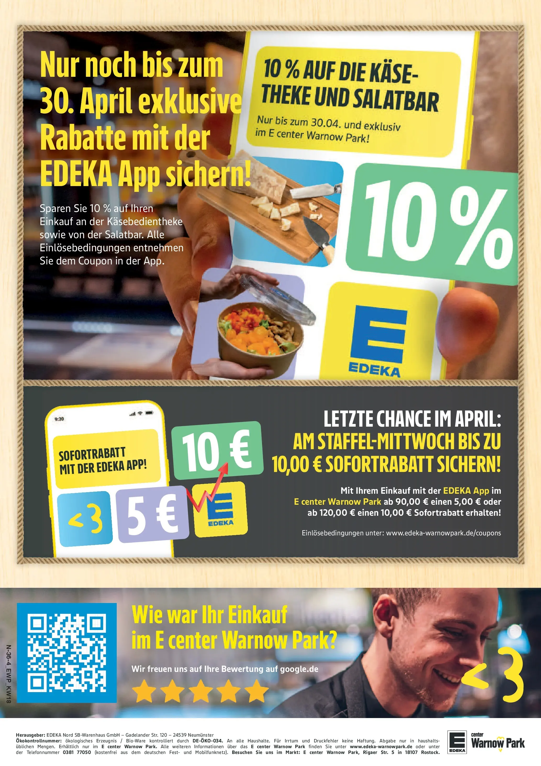 Edeka prospekt Rostock	 (ab 27.04.2026) » Angebote Online | Seite: 36 | Produkte: Käse, Theke