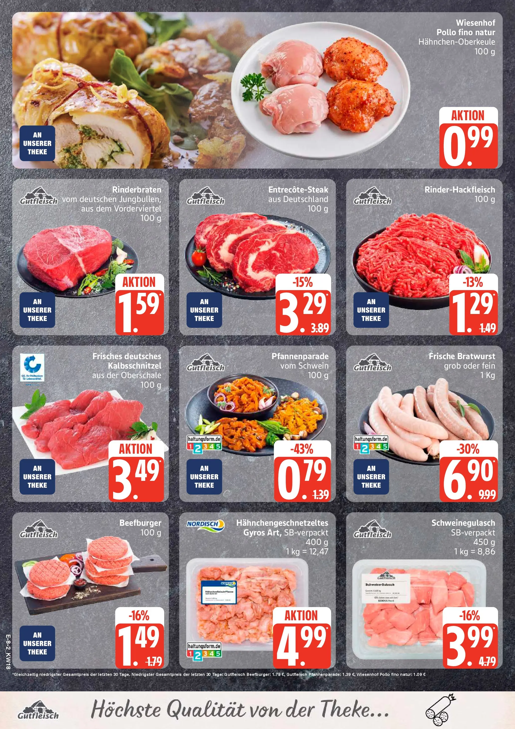 Edeka prospekt Großenwiehe	 (ab 27.04.2026) » Angebote Online | Seite: 9 | Produkte: Schweinegulasch, Burger, Entrecote, Gyros