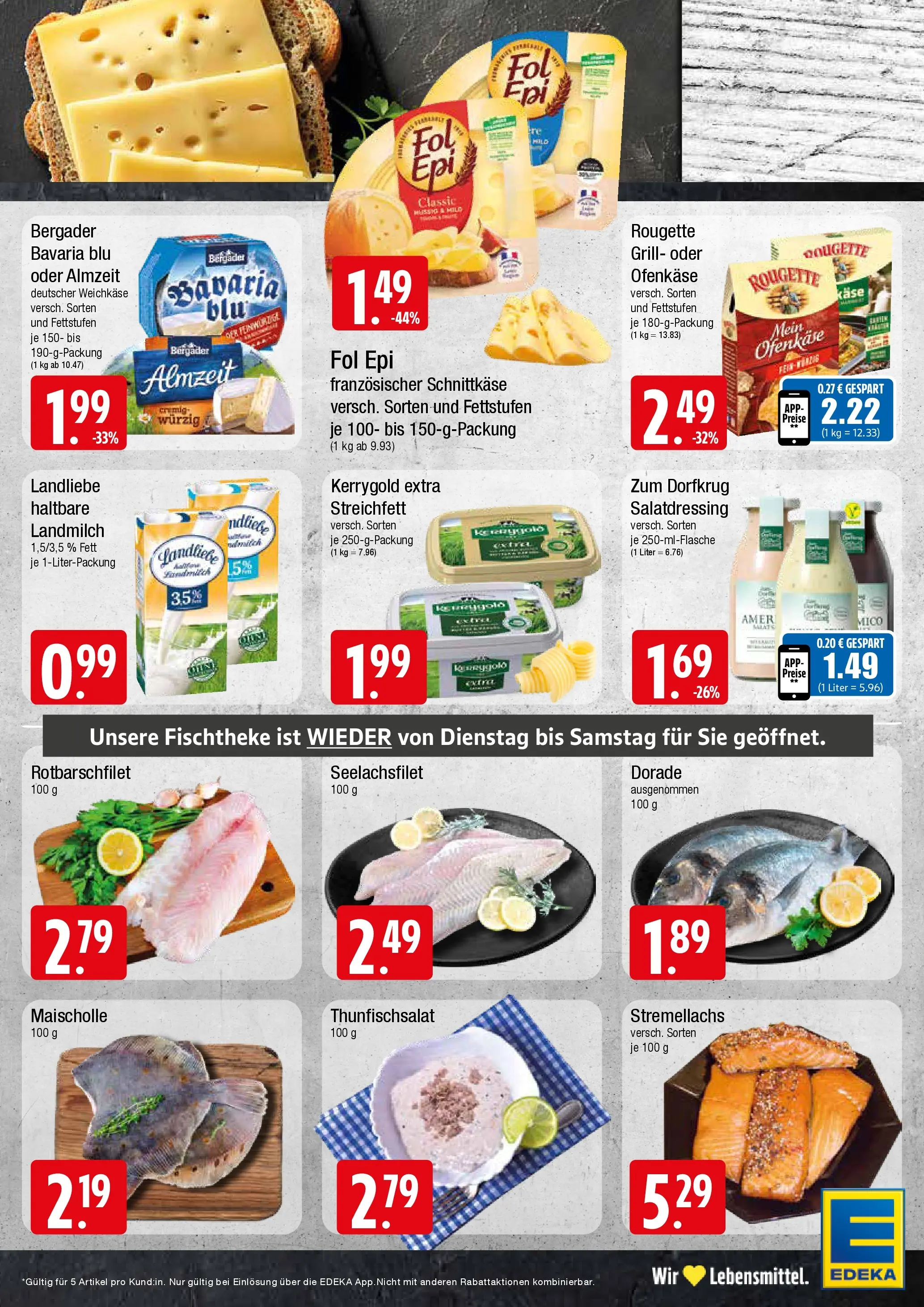 Edeka prospekt Wentorf	 (ab 27.04.2026) » Angebote Online | Seite: 5 | Produkte: Dorade, Grill, Butter, Dressing