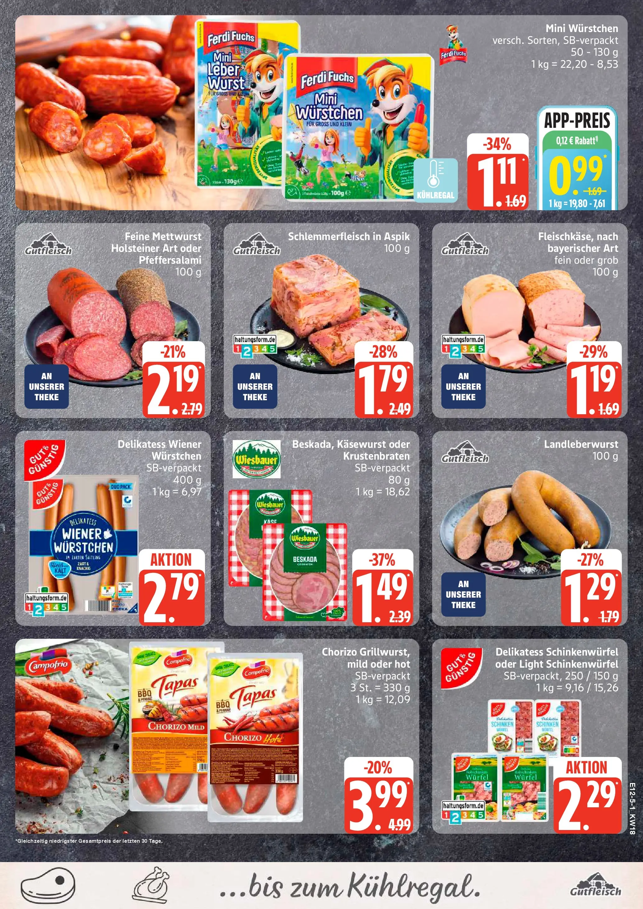 Edeka prospekt Hamburg	 (ab 27.04.2026) » Angebote Online | Seite: 5 | Produkte: Wiener wurstchen, Theke, Krustenbraten, Wurst