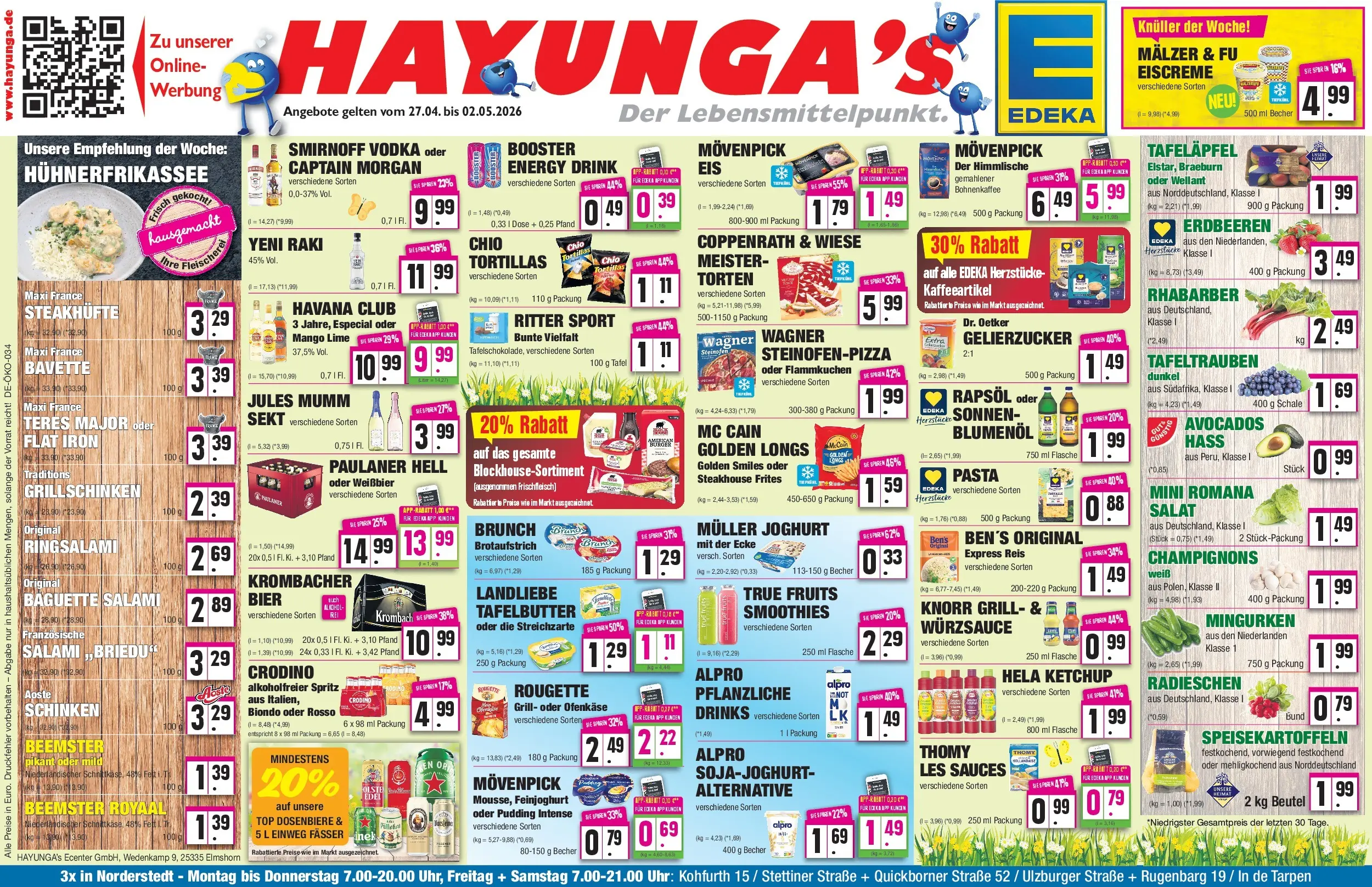 Edeka prospekt Norderstedt	 (ab 27.04.2026) » Angebote Online | Seite: 1 | Produkte: Butter, Pudding, Pizza, Eis