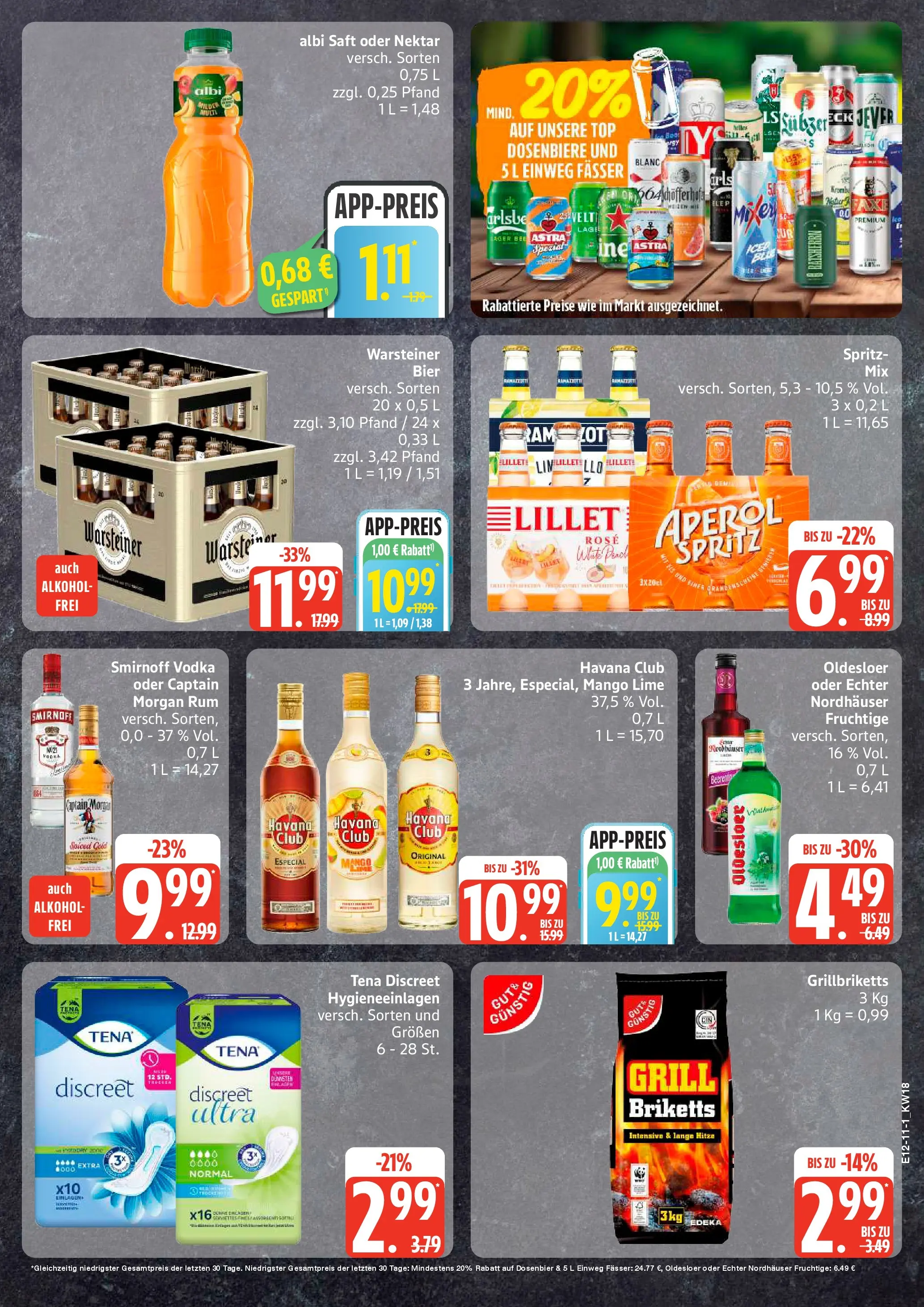 Edeka prospekt Hamburg	 (ab 27.04.2026) » Angebote Online | Seite: 11 | Produkte: Bier, Warsteiner, Mango, Jever