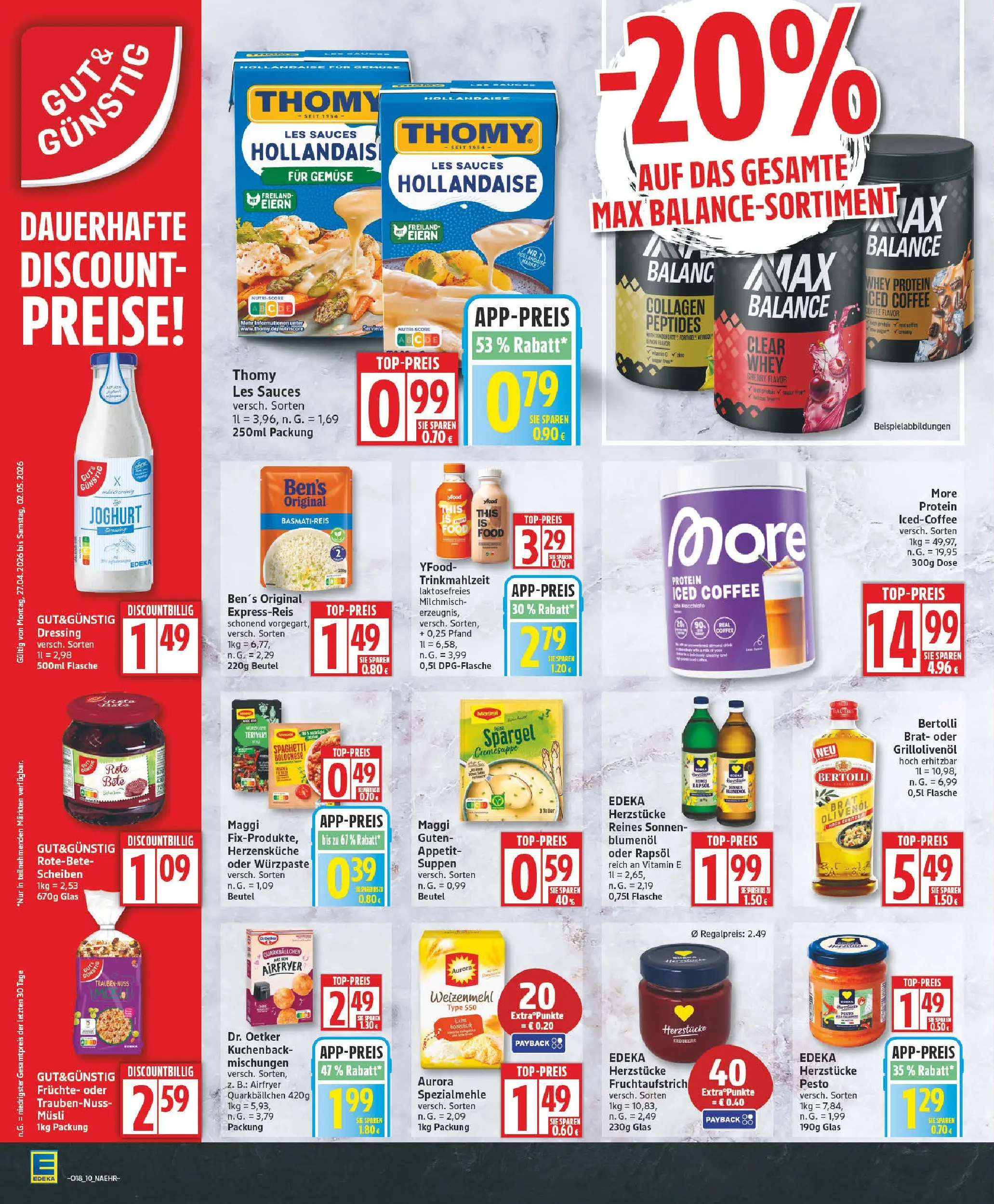 Edeka prospekt Zossen	 (ab 27.04.2026) » Angebote Online | Seite: 10 | Produkte: Top, Maggi, Sonnenblumenol, Spargel