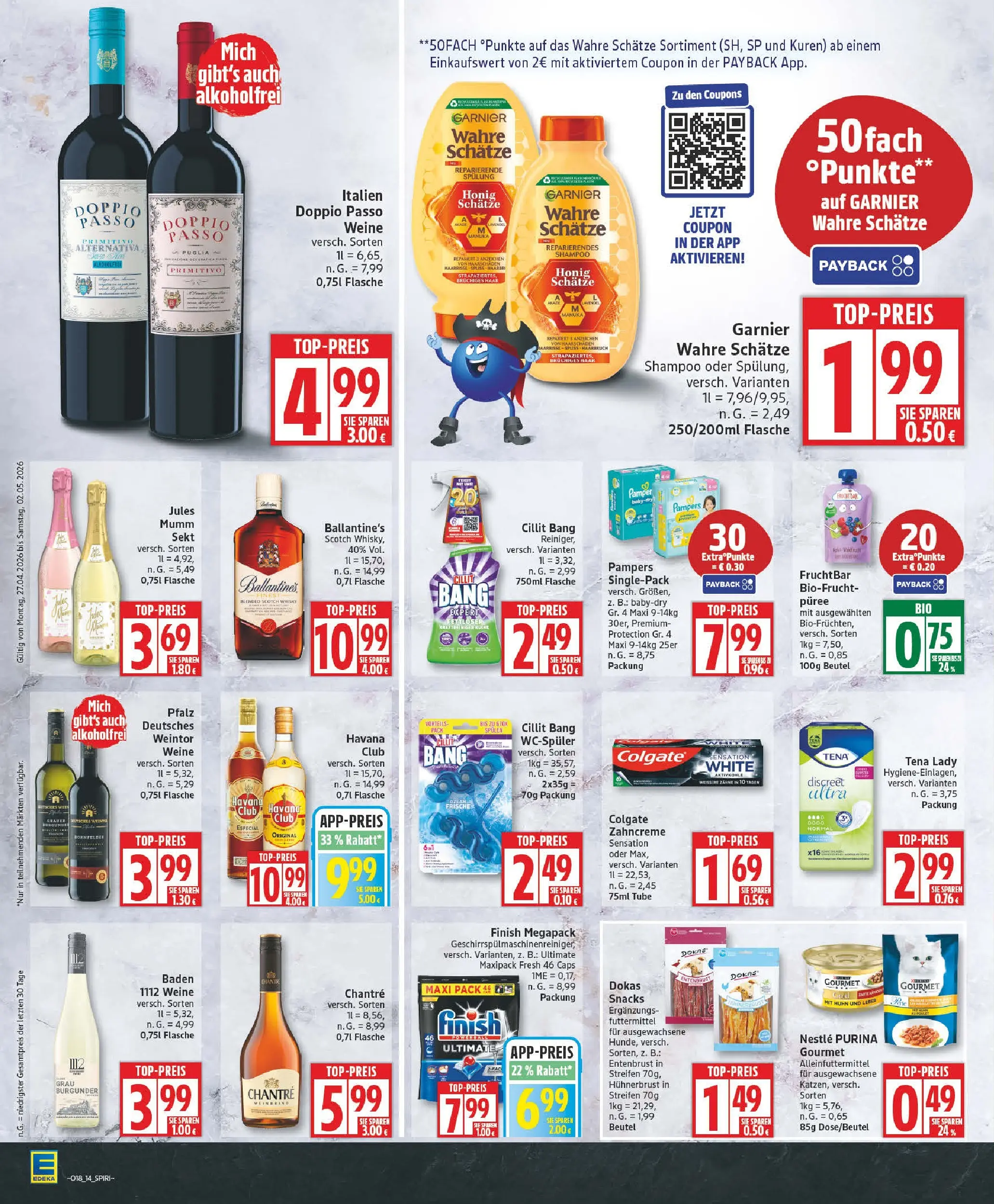Edeka prospekt Zossen	 (ab 27.04.2026) » Angebote Online | Seite: 16 | Produkte: Sekt, Rum, Jules mumm, Chantré