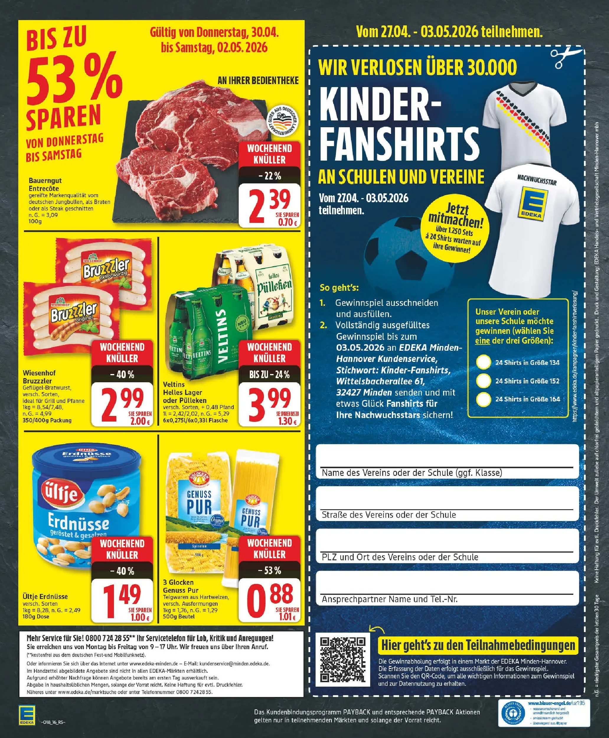 Edeka prospekt Zossen	 (ab 27.04.2026) » Angebote Online | Seite: 18 | Produkte: Ultje erdnusse, Erdnüsse, Pasta, Veltins