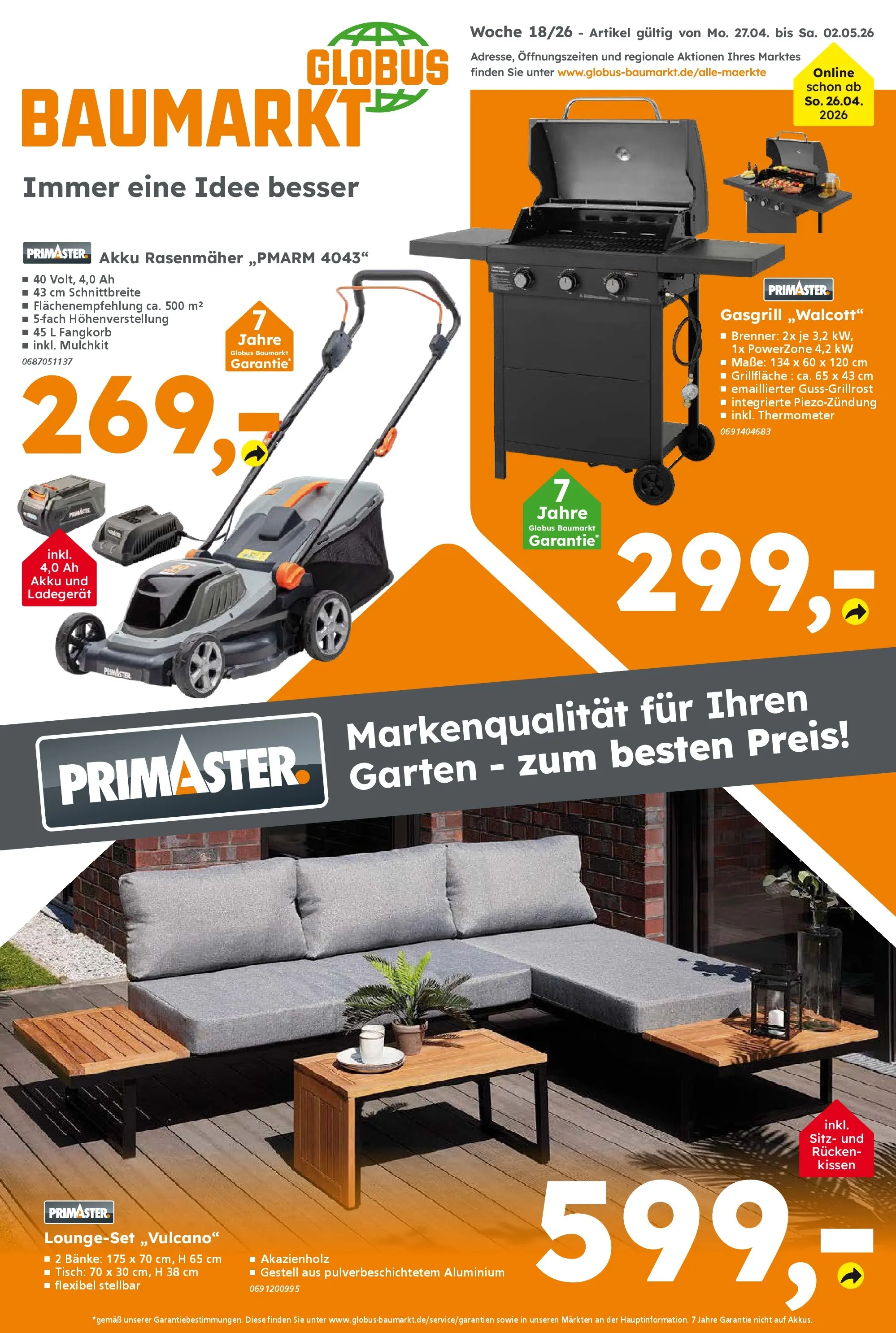 Globus Baumarkt Prospekt Dresden	 (ab 27.04.2026) zum Blättern | Seite: 1 | Produkte: Thermometer, Kissen, Tisch, Ladegerät