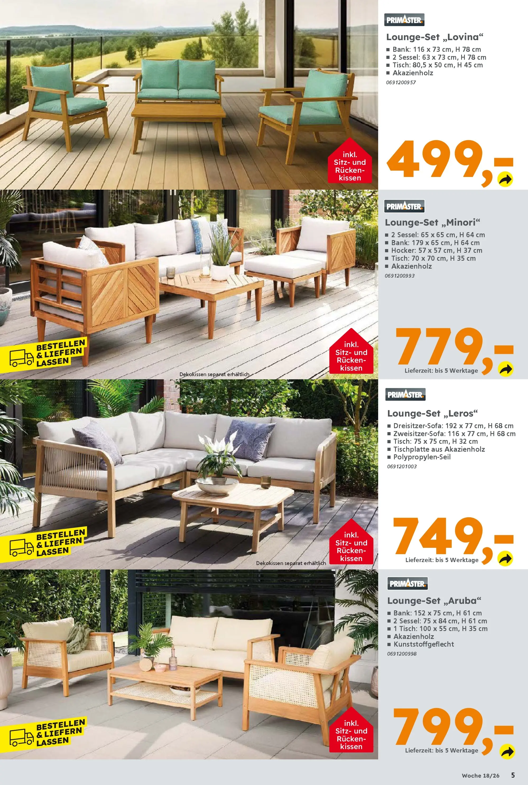 Globus Baumarkt Prospekt Dresden	 (ab 27.04.2026) zum Blättern | Seite: 5 | Produkte: Hocker, Kissen, Sessel, Tisch