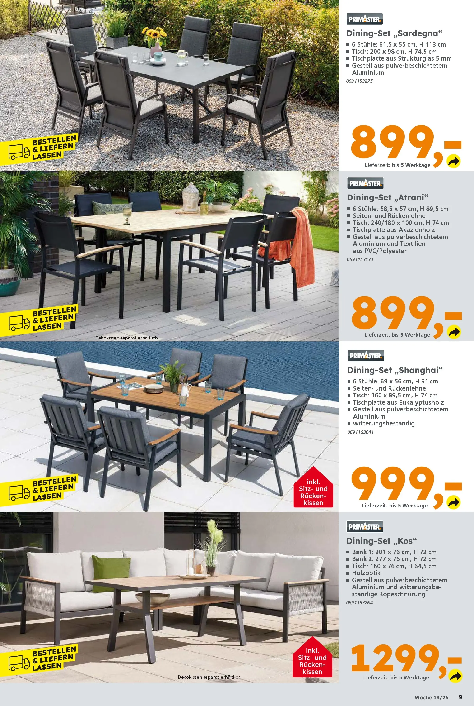 Globus Baumarkt Prospekt Dresden	 (ab 27.04.2026) zum Blättern | Seite: 9 | Produkte: Kissen, Tisch