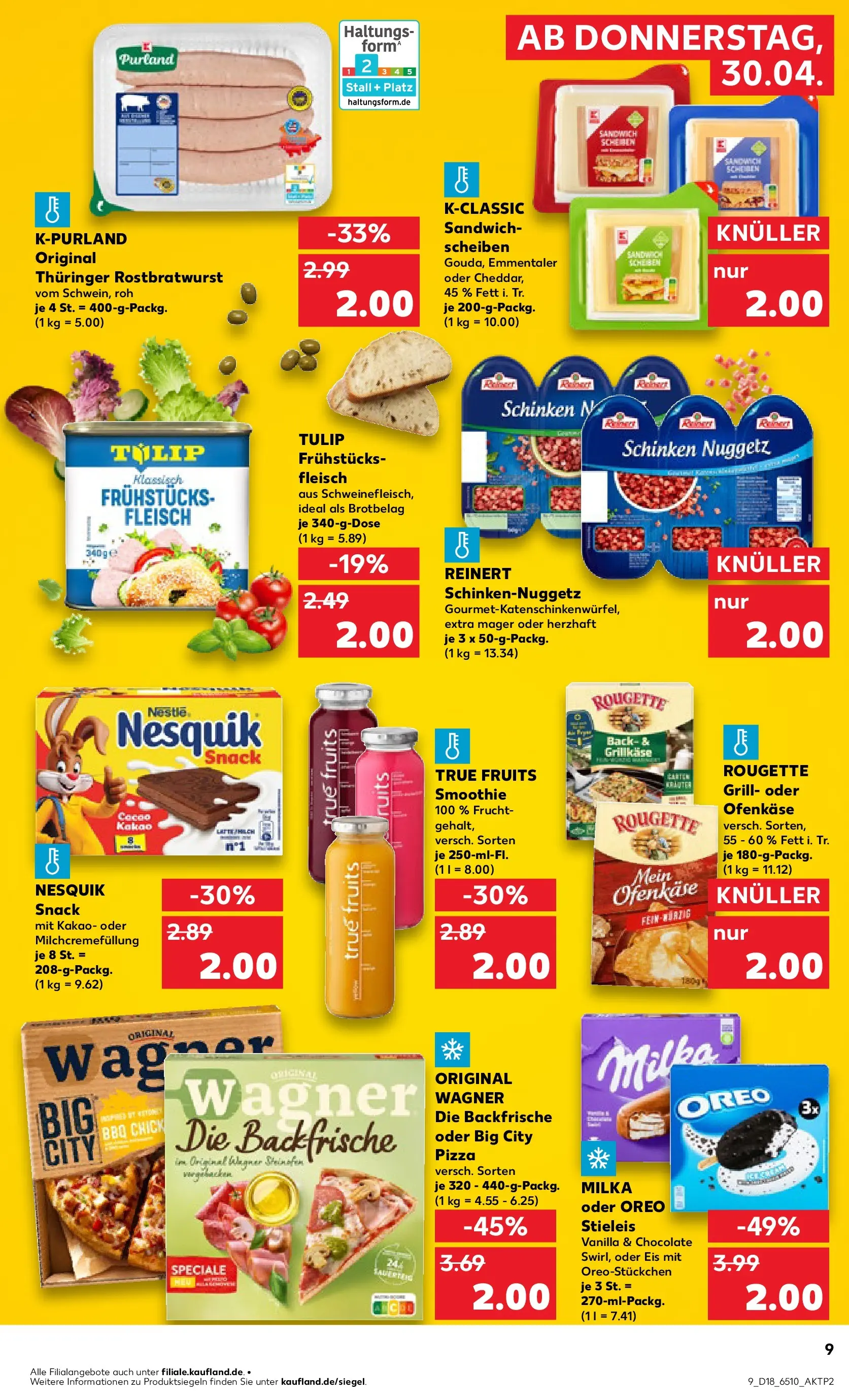 Prospekt Kaufland ab 29.04.2026 » Angebote Online zum Blättern | Seite: 9 | Produkte: Grill, Nesquik, Schinken, Eis