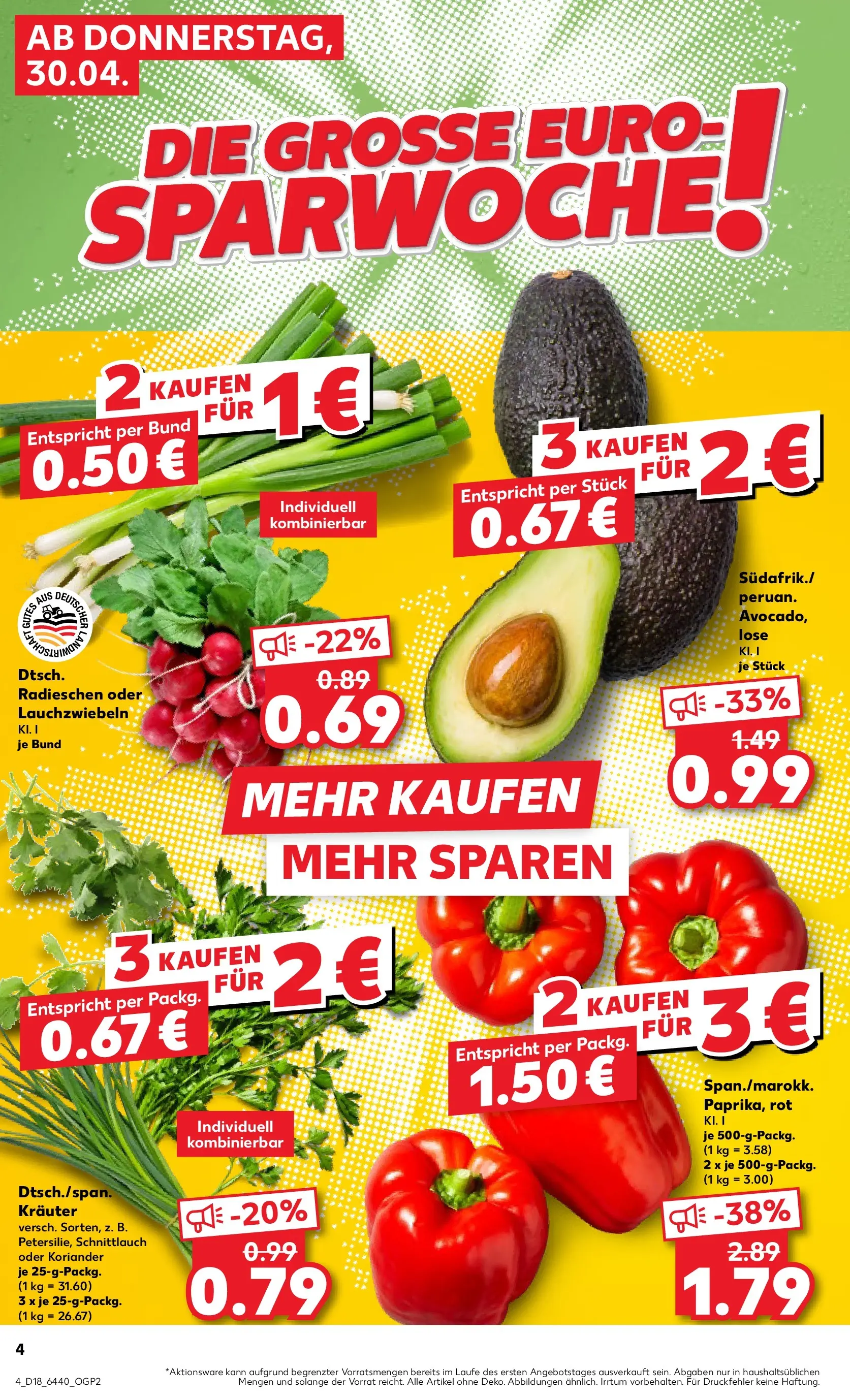 Prospekt Kaufland ab 30.04.2026 » Angebote Online zum Blättern | Seite: 4 | Produkte: Avocado