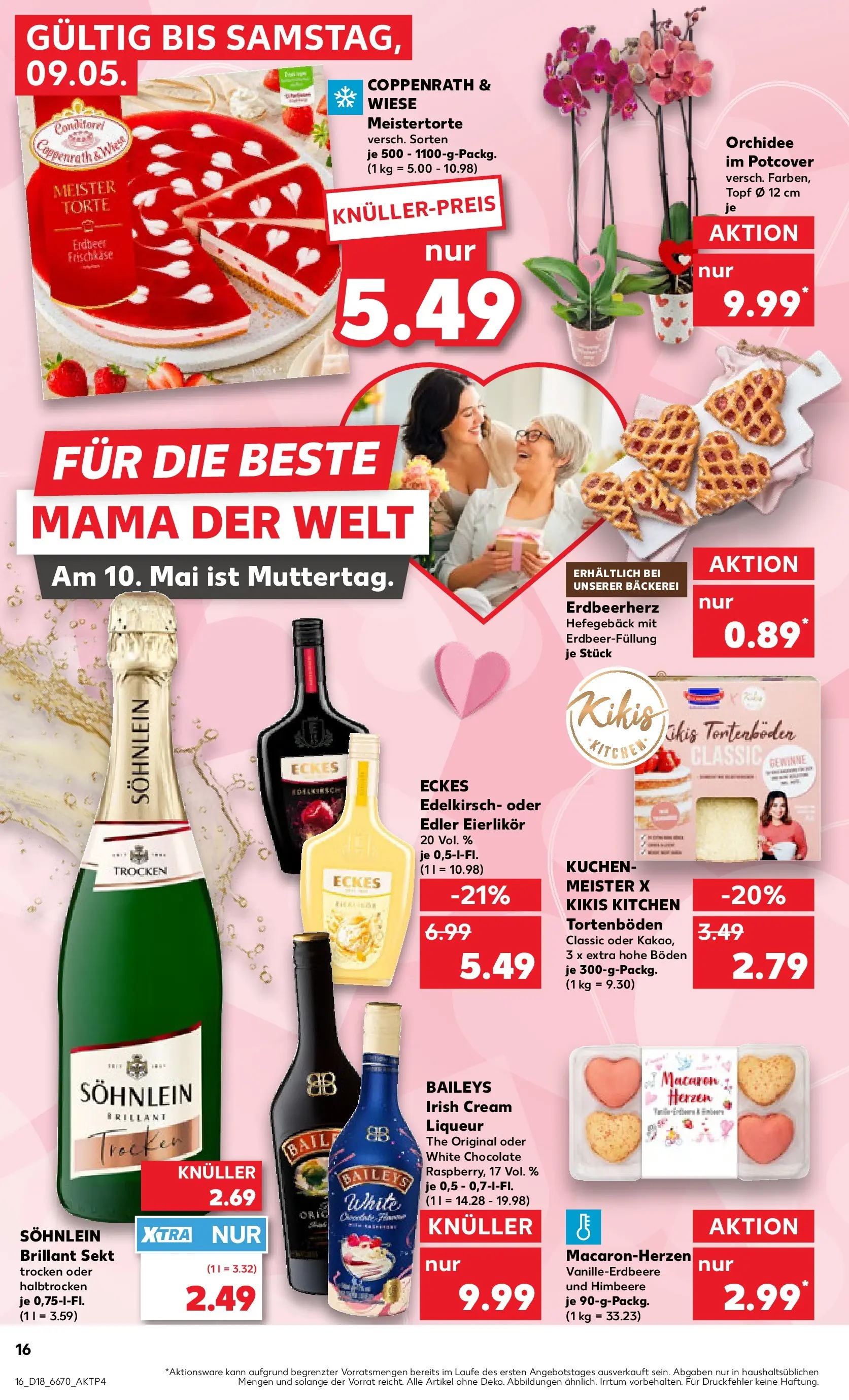Prospekt Kaufland ab 30.04.2026 » Angebote Online zum Blättern | Seite: 16 | Produkte: Bäckerei, Orchidee, Kuchen, Frischkase