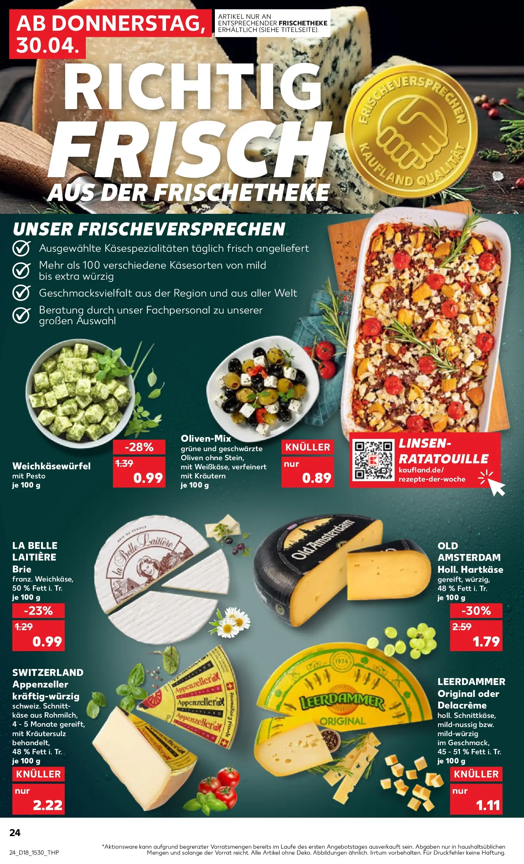 Prospekt Kaufland ab 30.04.2026 » Angebote Online zum Blättern | Seite: 24 | Produkte: Käse, Leerdammer