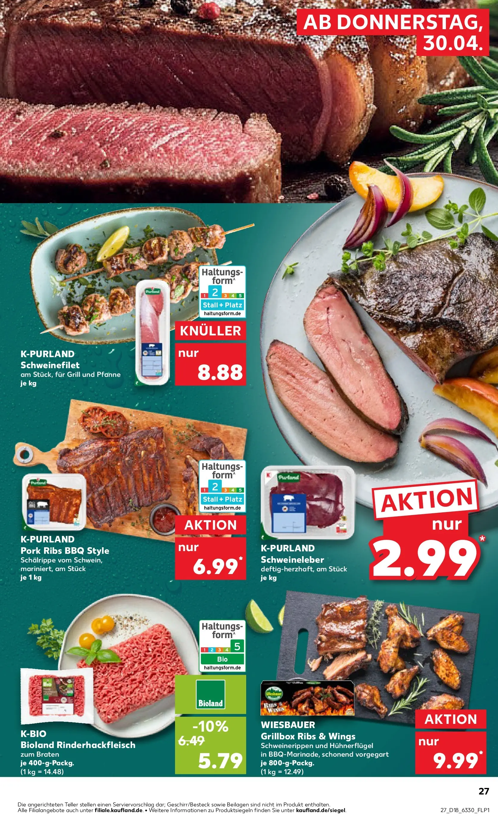 Prospekt Kaufland ab 29.04.2026 » Angebote Online zum Blättern | Seite: 27 | Produkte: Grill, Schweinefilet
