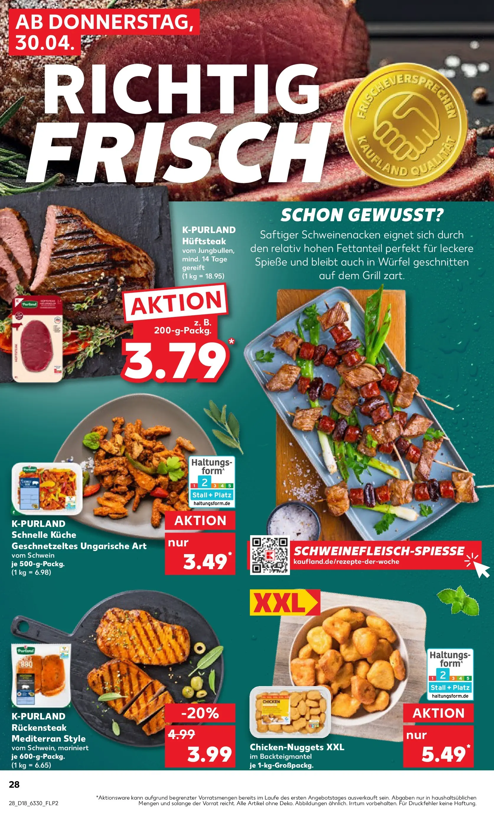 Prospekt Kaufland ab 29.04.2026 » Angebote Online zum Blättern | Seite: 28 | Produkte: Grill, Küche, Schweinenacken, Steak