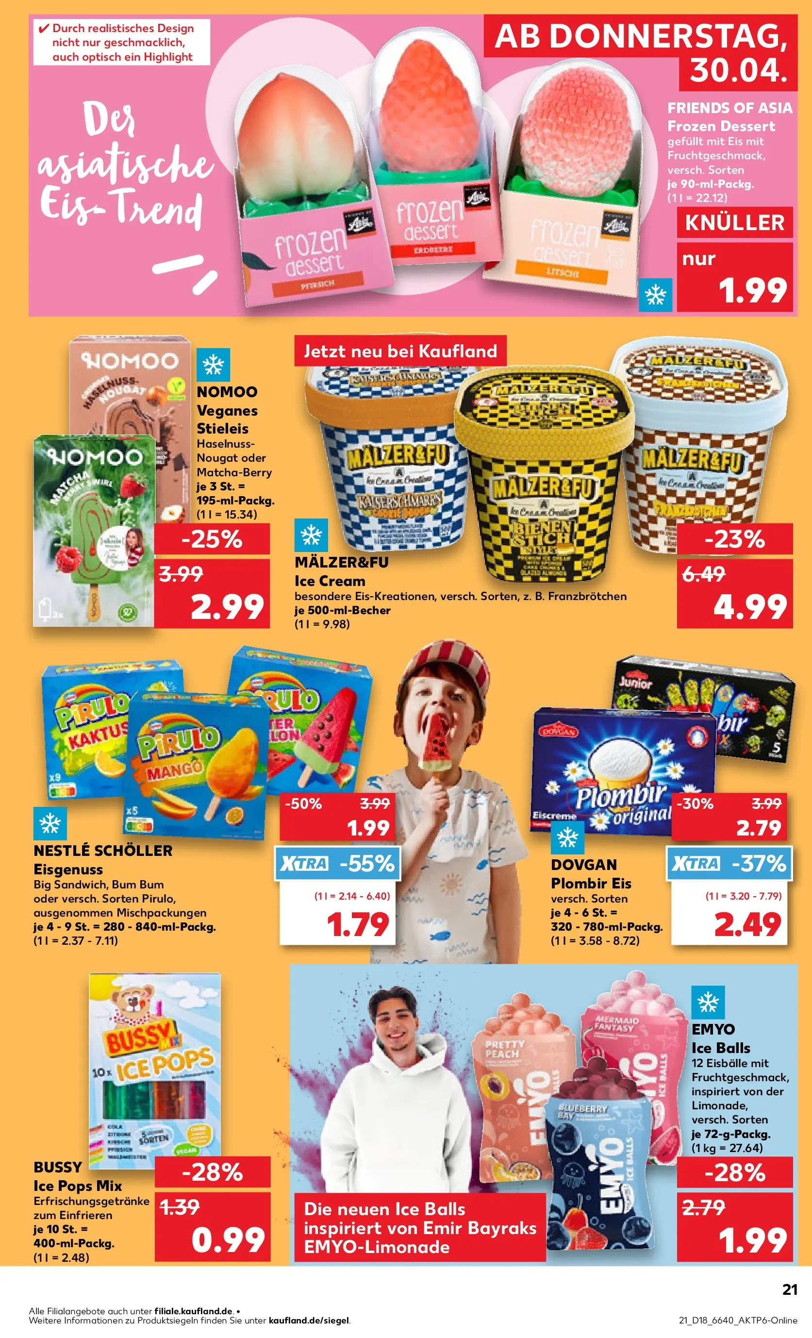 Prospekt Kaufland ab 29.04.2026 » Angebote Online zum Blättern | Seite: 23 | Produkte: Cola, Eiscreme, Mango, Eis