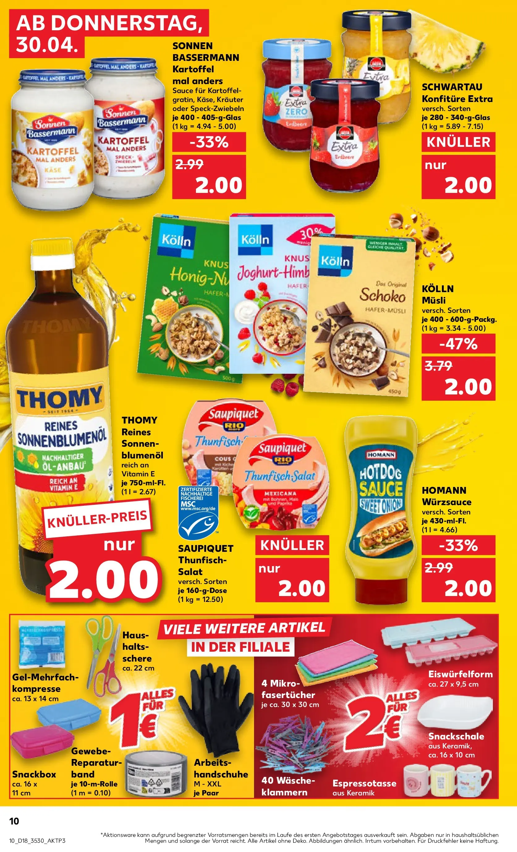 Prospekt Kaufland ab 30.04.2026 » Angebote Online zum Blättern | Seite: 10 | Produkte: Musli, Kolln, Thunfisch, Salat