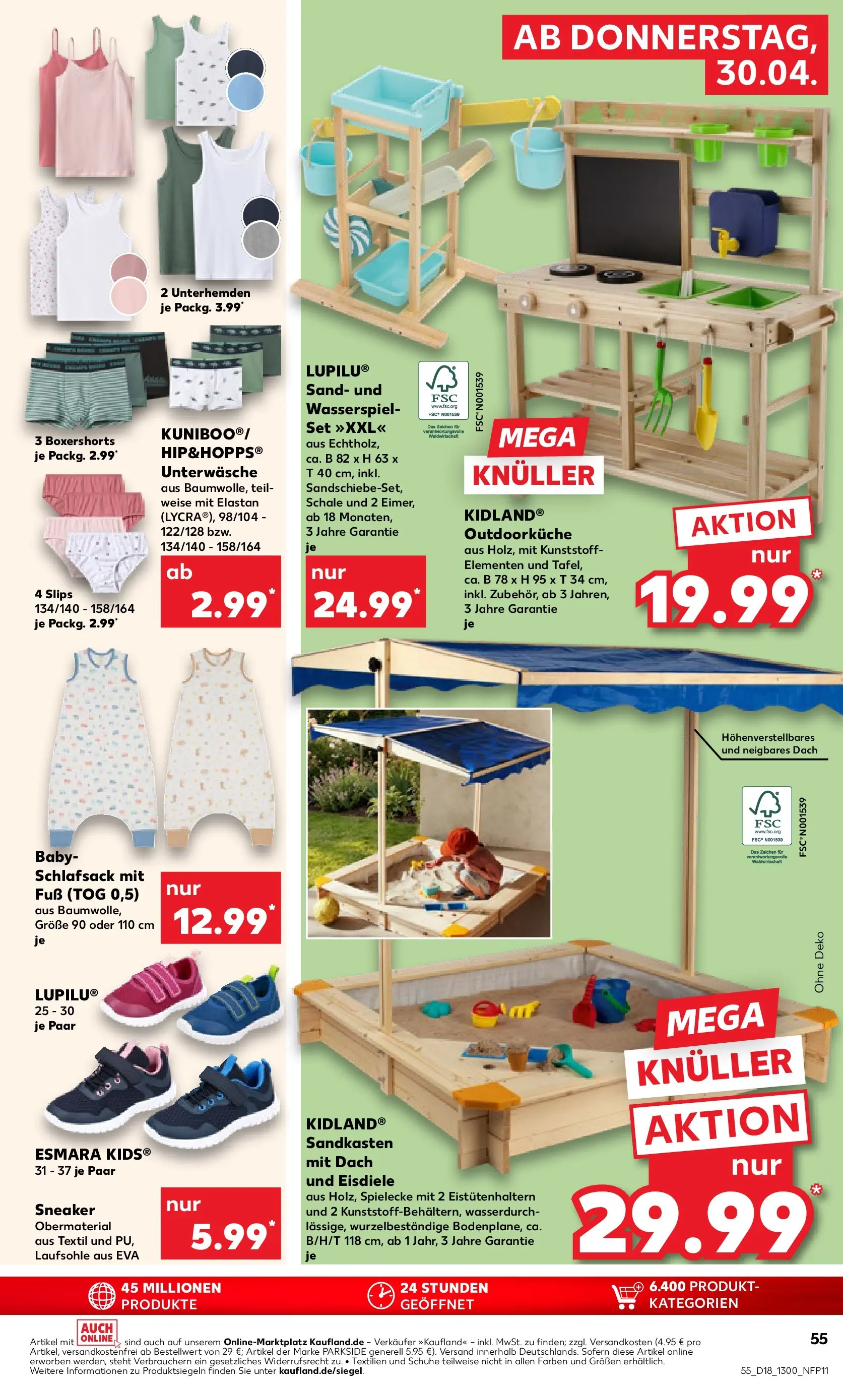 Prospekt Kaufland ab 29.04.2026 » Angebote Online zum Blättern | Seite: 55 | Produkte: Schlafsack, Unterwäsche