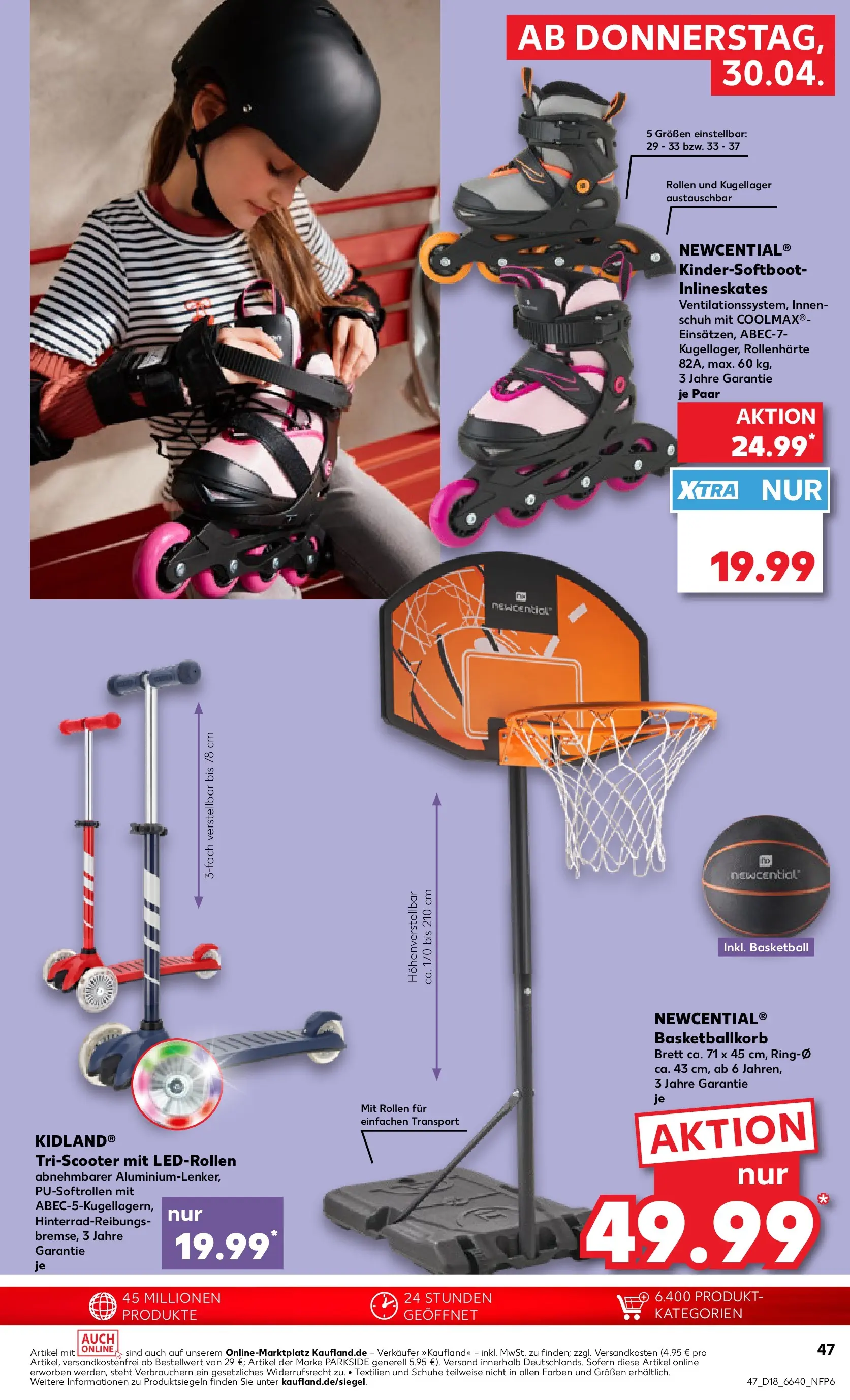 Prospekt Kaufland ab 29.04.2026 » Angebote Online zum Blättern | Seite: 47 | Produkte: Scooter, Basketball